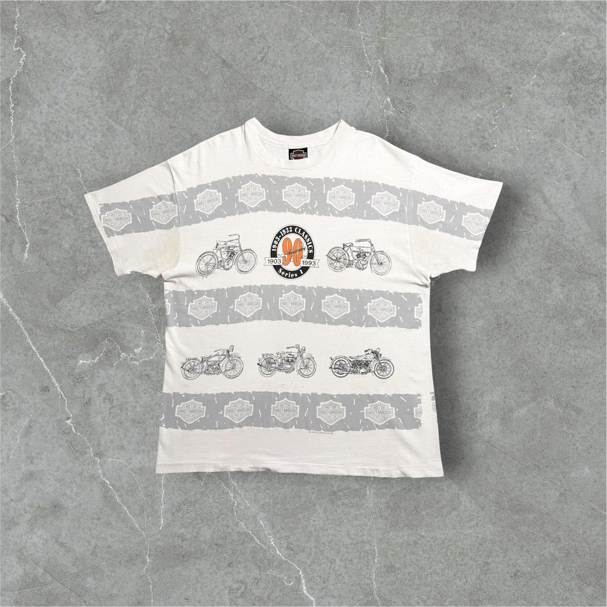 Harley Davidson 1993 Harley Davidson “90th Anniversary Commemoration” Tee Size US XL / EU 56 / 4 - 1 Thumbnail