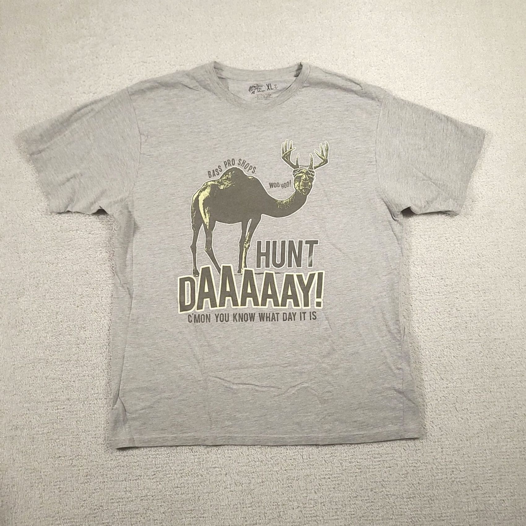 Bass Pro Shops Bass Pro Shops Shirt Mens XL Gray Short Sleeve Graphic Print Crew Neck Size US XL / EU 56 / 4 - 2 Thumbnail
