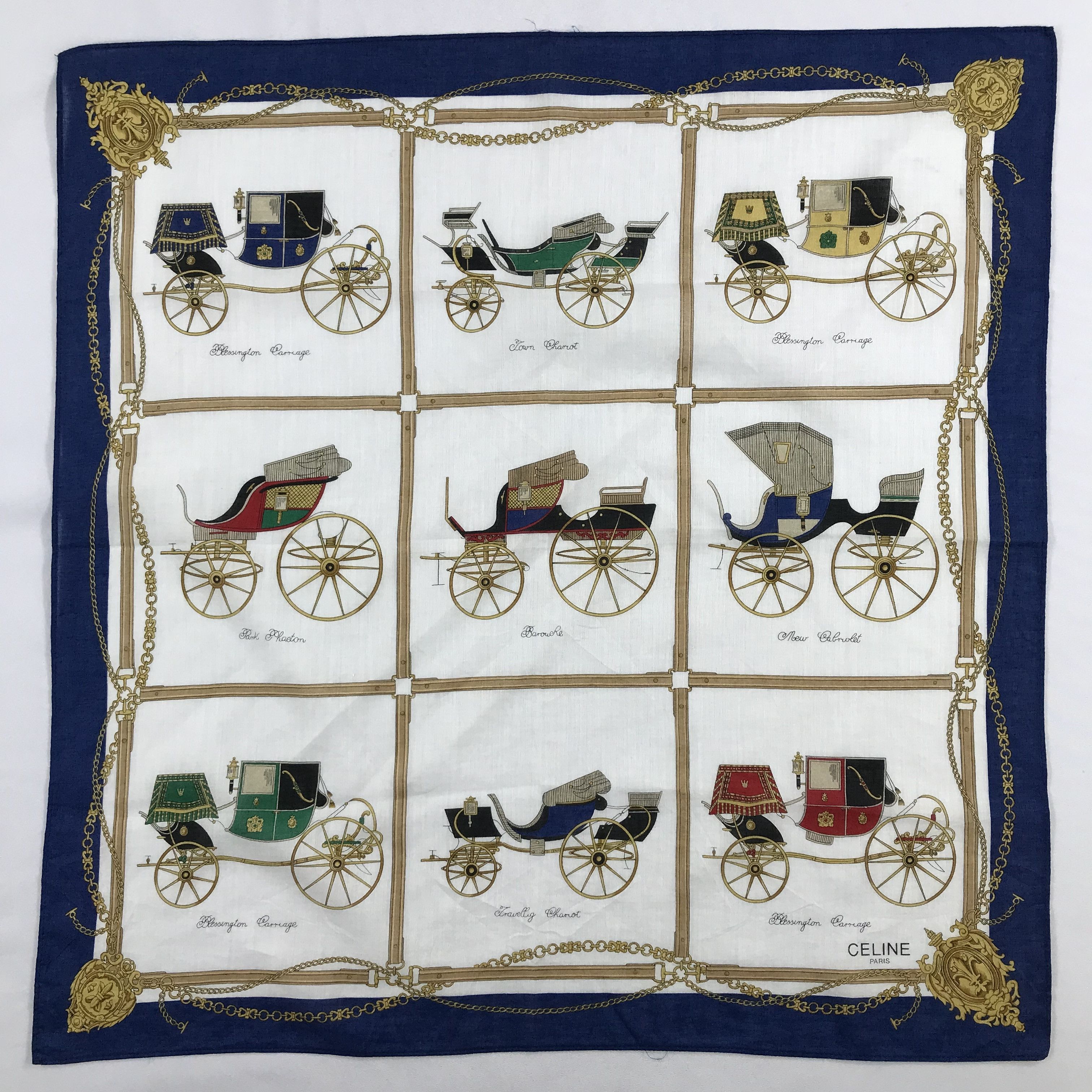 Celine × Vintage Celine Bandana / Handkerchief / Neckerchief - S2537 Size ONE SIZE - 1 Thumbnail