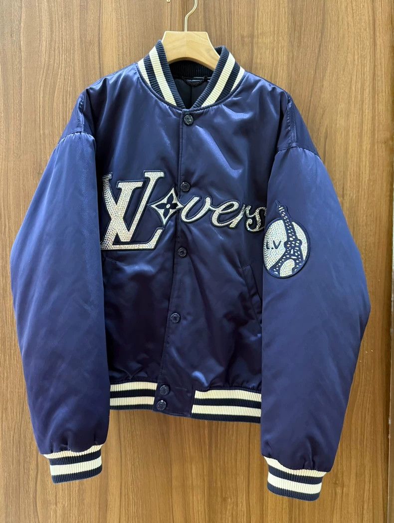 Louis Vuitton Louis Vuitton Rhinestone letter baseball jacket Size US M / EU 48-50 / 2 - 1 Thumbnail