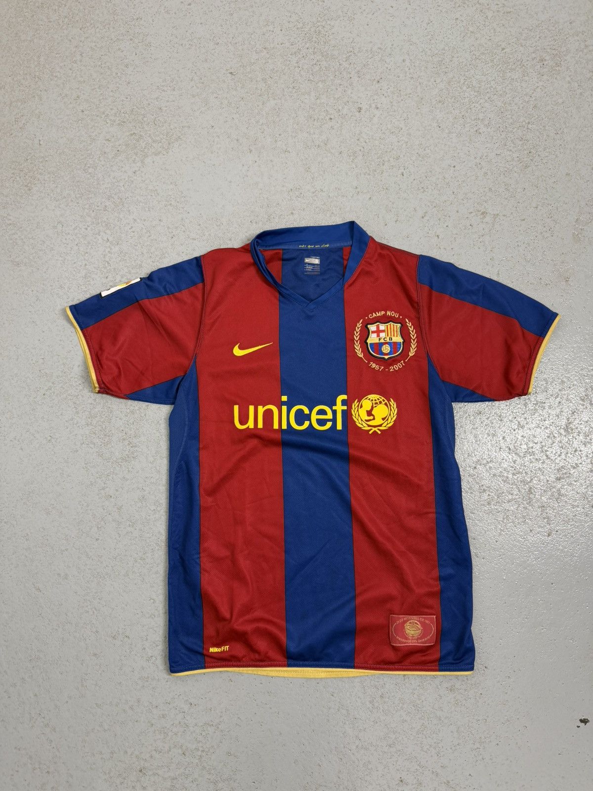 Nike Fc Barcelona 2007 2008 Home Nike Camp Nou Jersey Size US S / EU 44-46 / 1 - 1 Thumbnail