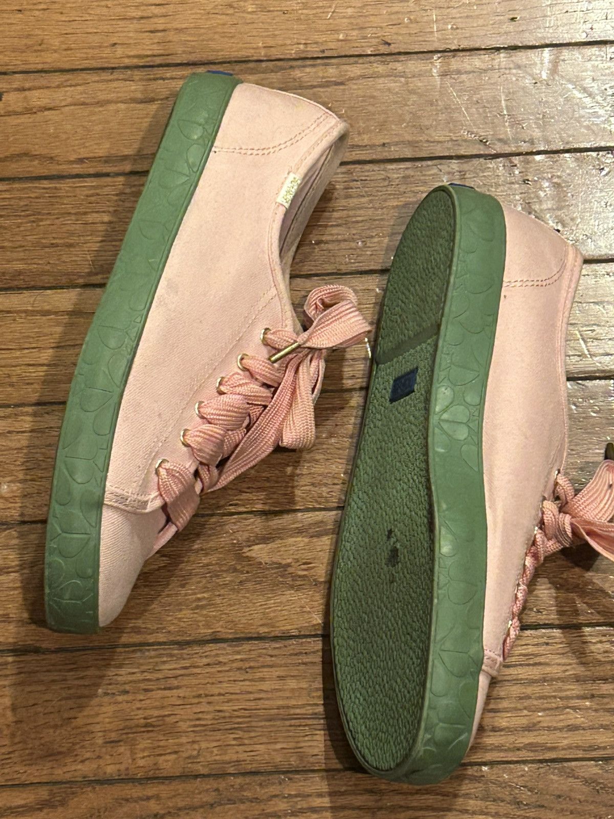 Kate Spade Keds X Kate Spade Pink & Green Sneakers Size US 8.5 / IT 38.5 - 5 Thumbnail