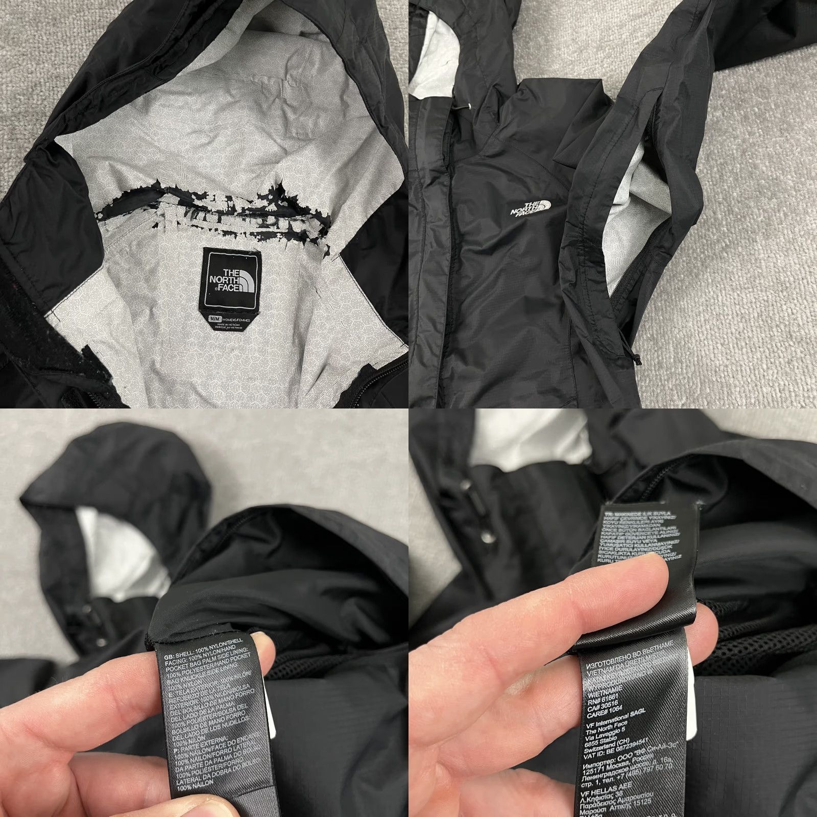 The North Face The North Face Jacket Medium Black Rain Coat Hooded Hiking Hyvent 2.5L Womens Size M / US 6-8 / IT 42-44 - 8 Thumbnail