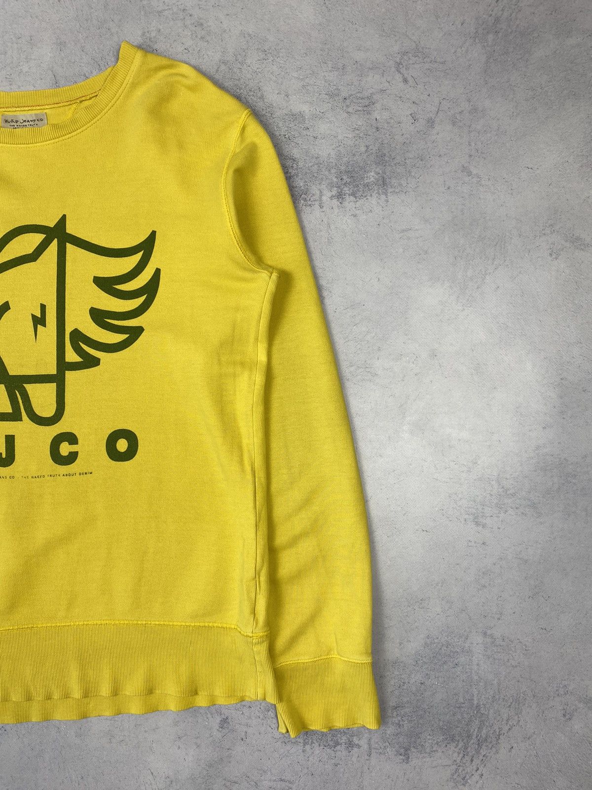 Nudie Jeans Nudie Jeans Big Logo Yellow Sweatshirt Size M Size US M / EU 48-50 / 2 - 4 Thumbnail