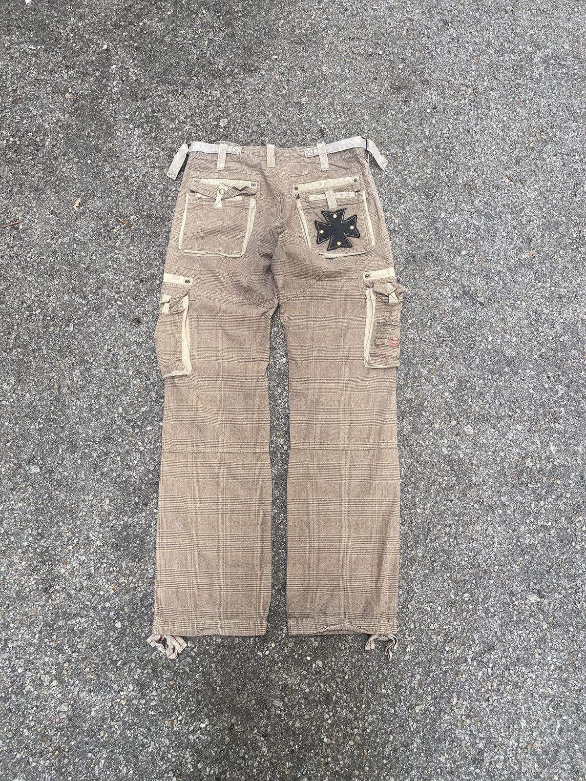 Beauty Beast Cargo Pants Checkered Multi Pocket Punk Style Grunge G-3 Size US 32 / EU 48 - 1 Thumbnail