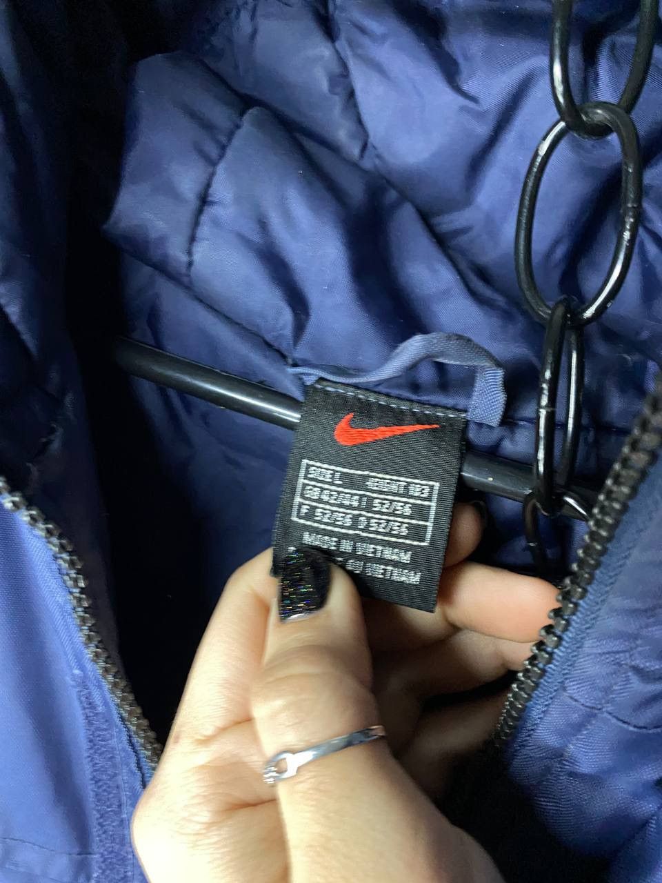 Nike Nike Vintage 90s Small Logo Blue Down Jacket Winter Parkas Size US L / EU 52-54 / 3 - 17 Thumbnail