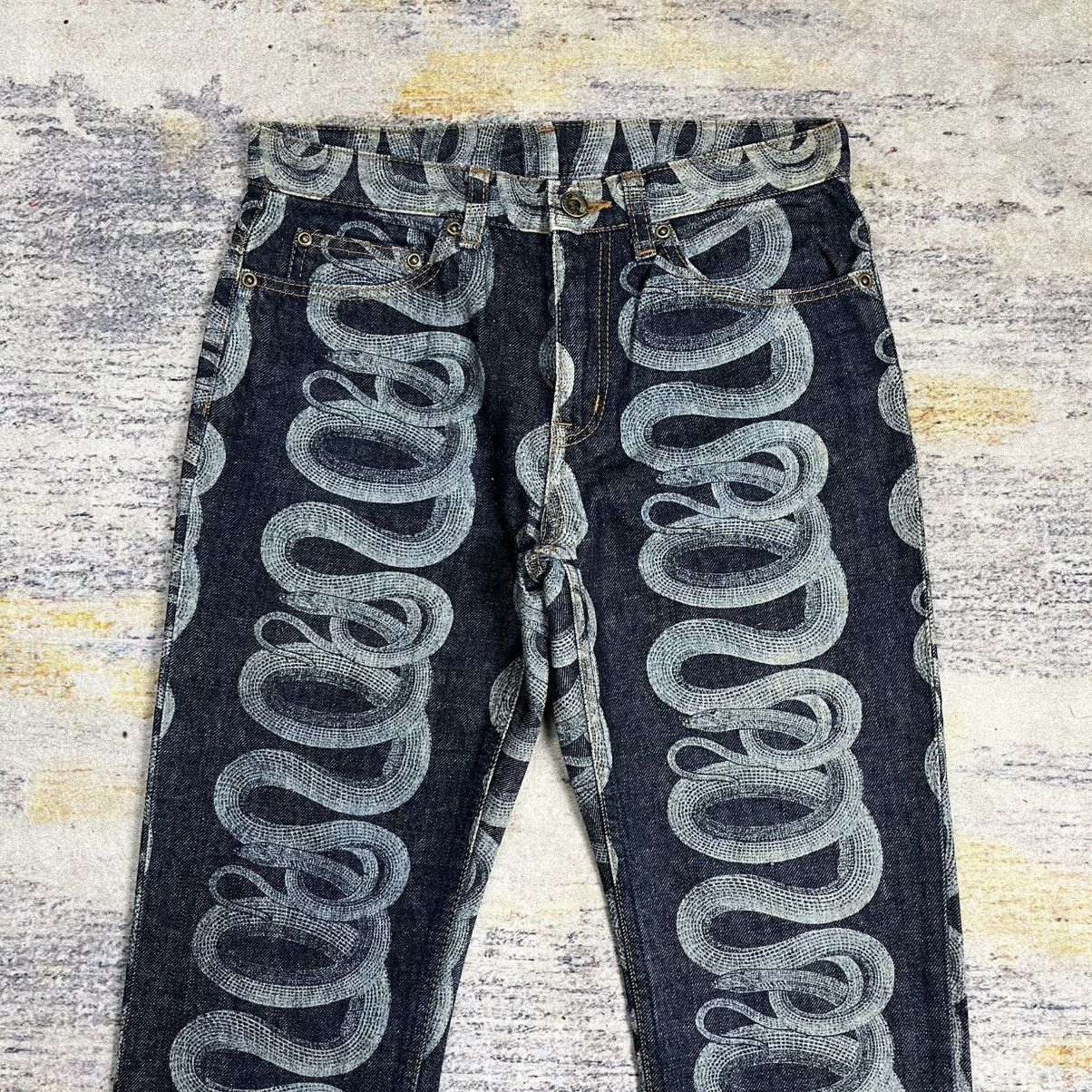 Hysteric Glamour Archive SS99 Hysteric Glamour Snake flared denim pants Size US 28 / EU 44 - 3 Thumbnail