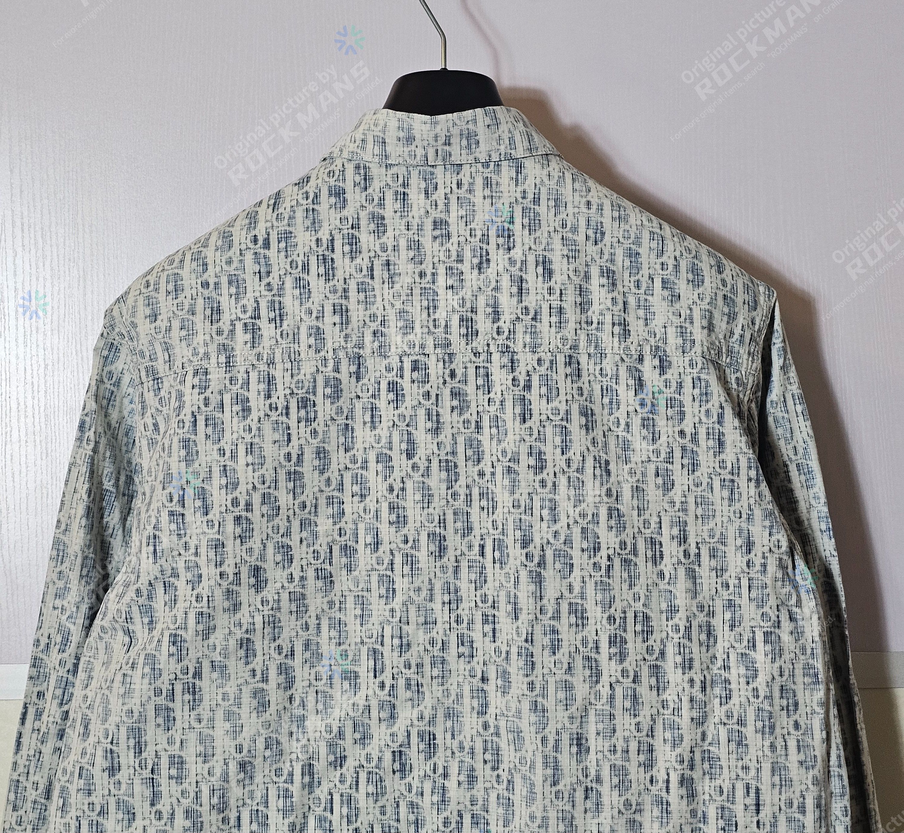 Dior Dior Outerwear Shirt Denim Oblique Kasuri Print Size 41 Size US L / EU 52-54 / 3 - 5 Thumbnail