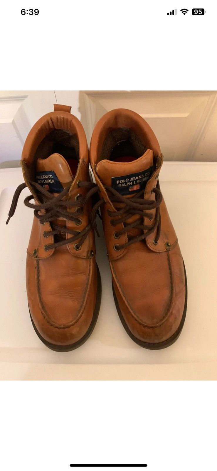 Ralph Lauren Ralph lauren polo jeans co mens sz 12 boots hiking work Size US 12 / EU 45 - 6 Thumbnail