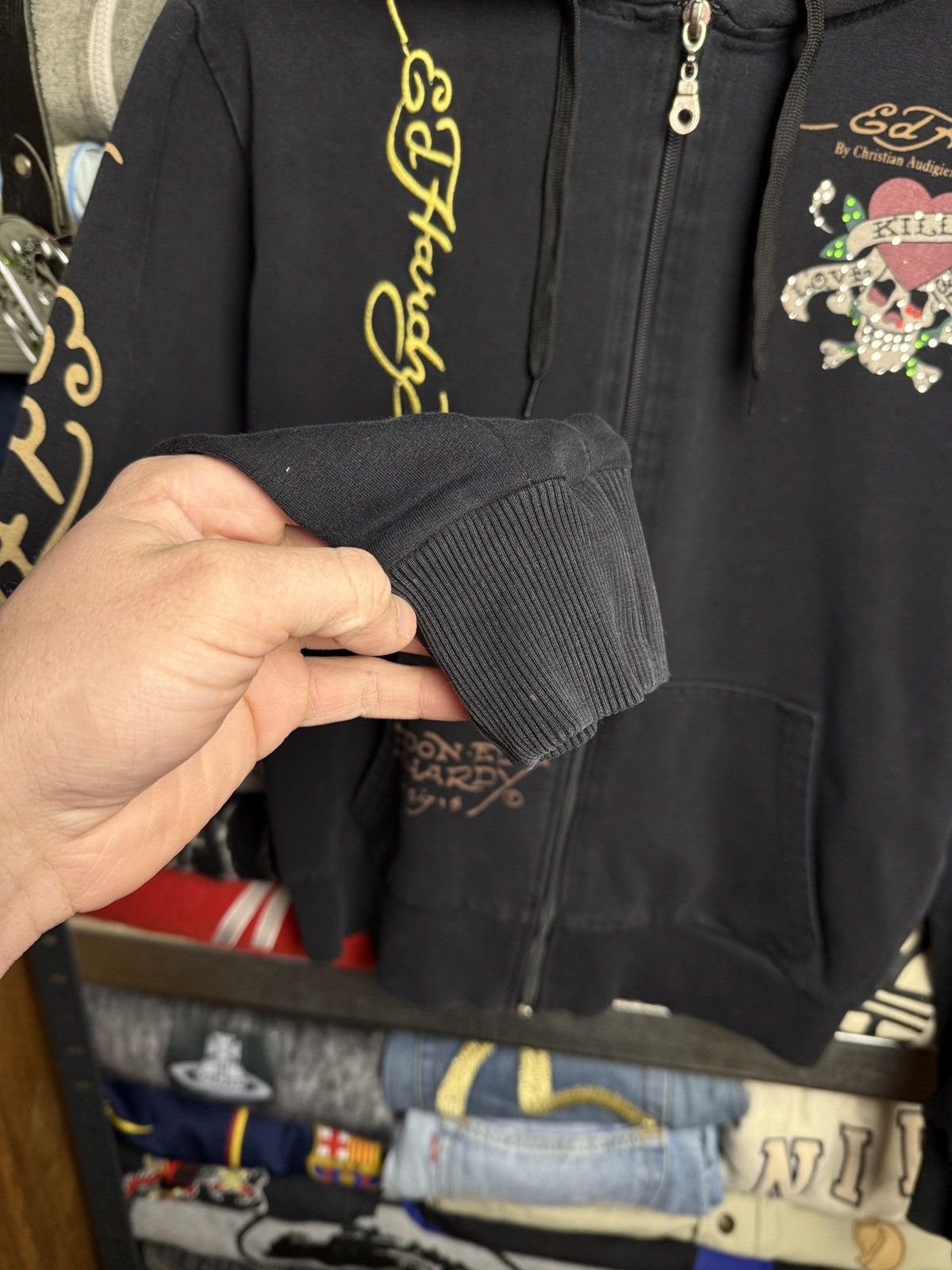 Ed Hardy Vintage Ed Hardy Zip Hoodie All Print By Christian Audigier Size US M / EU 48-50 / 2 - 16 Thumbnail