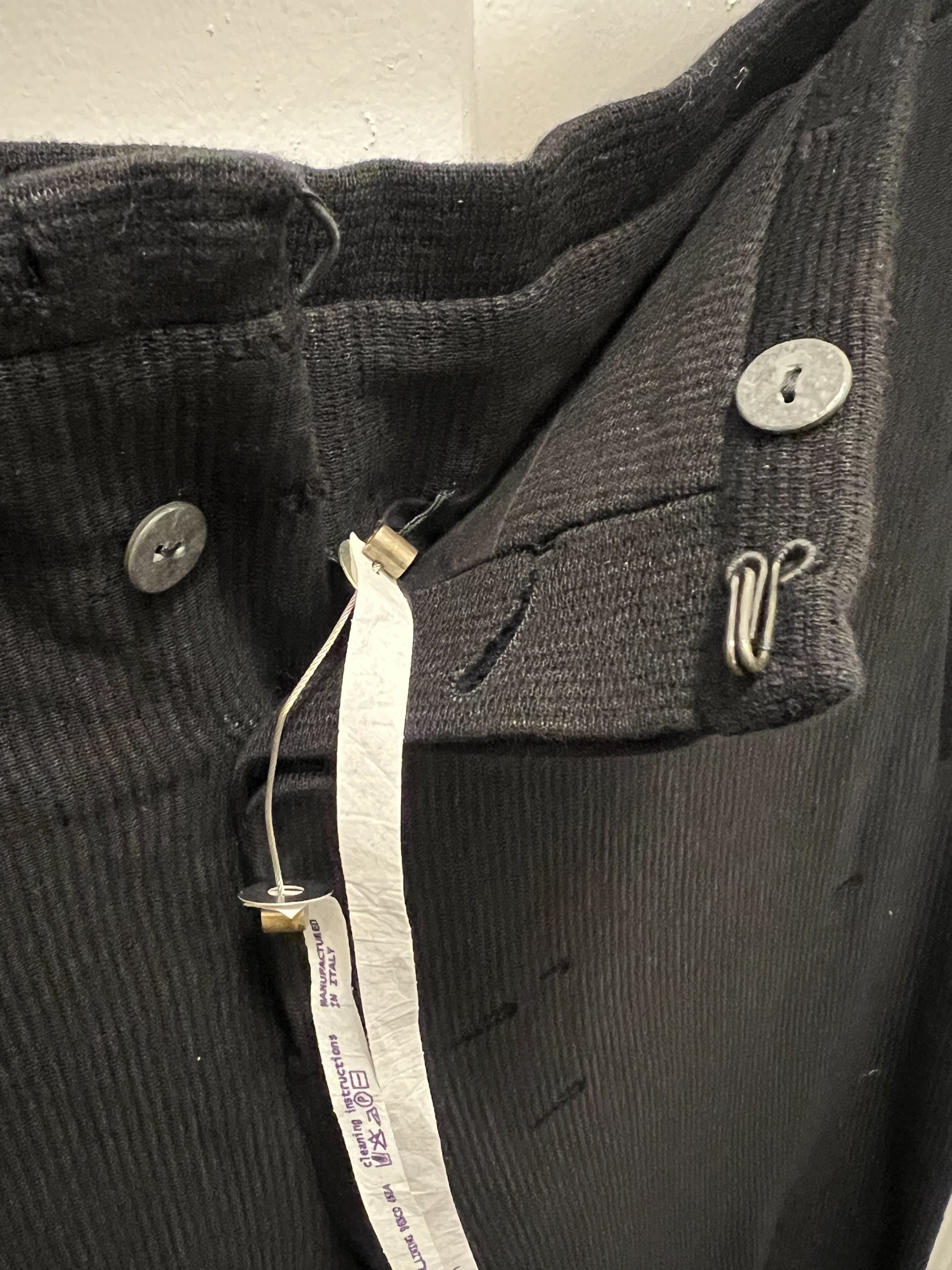 Label Under Construction NWOT $1099 Scarred Cotton Linen Easy Pants Size US 36 / EU 52 - 4 Thumbnail