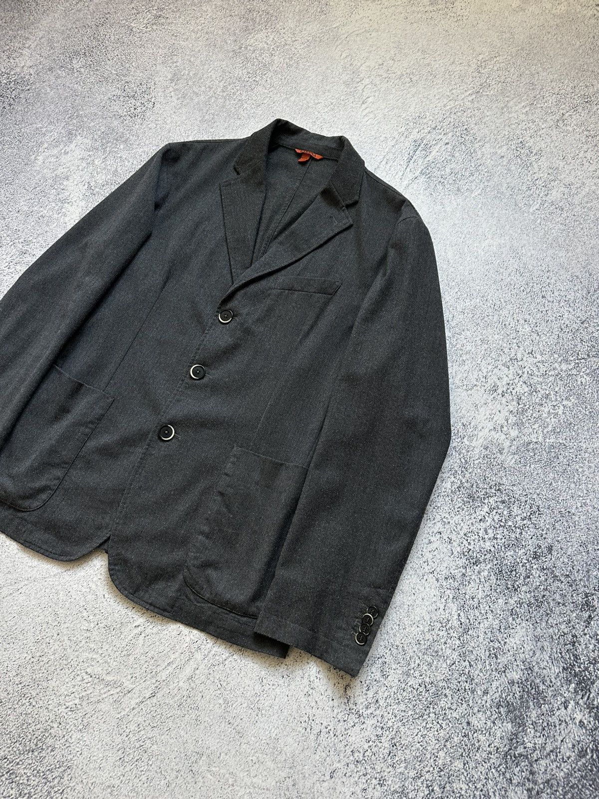 Barena Venezia 3 Button Gray Wool Blazer Size IT 54 US 44