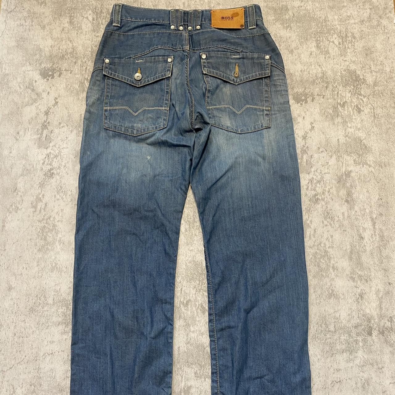 Hugo Boss Navy blue Boss denim jeans Rap hip hop Vintage y2k Baggy Size US 30 / EU 46 - 2 Thumbnail