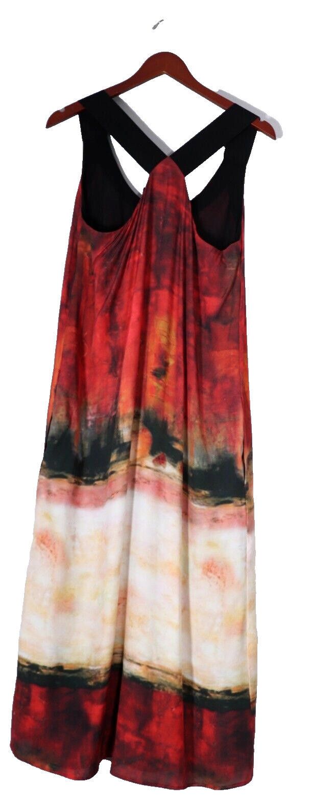 Inis Meain Iris Setlakwe Womens US6 Red Black Shift Tank Dress Tie Dye Size M / US 6-8 / IT 42-44 - 4 Thumbnail