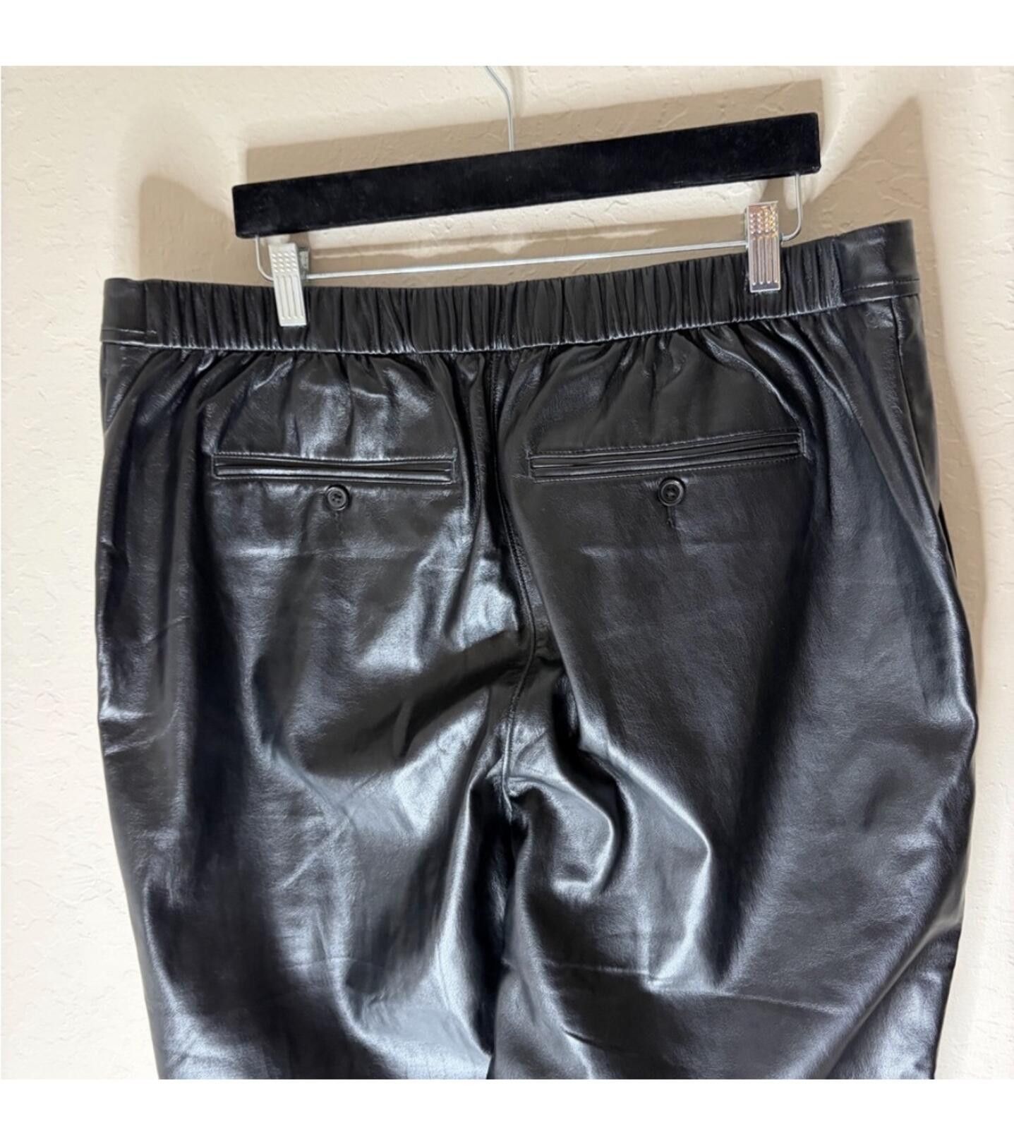 Banana Republic Banana Republic Black Leather Pants Size 40" / US 18 - 5 Thumbnail