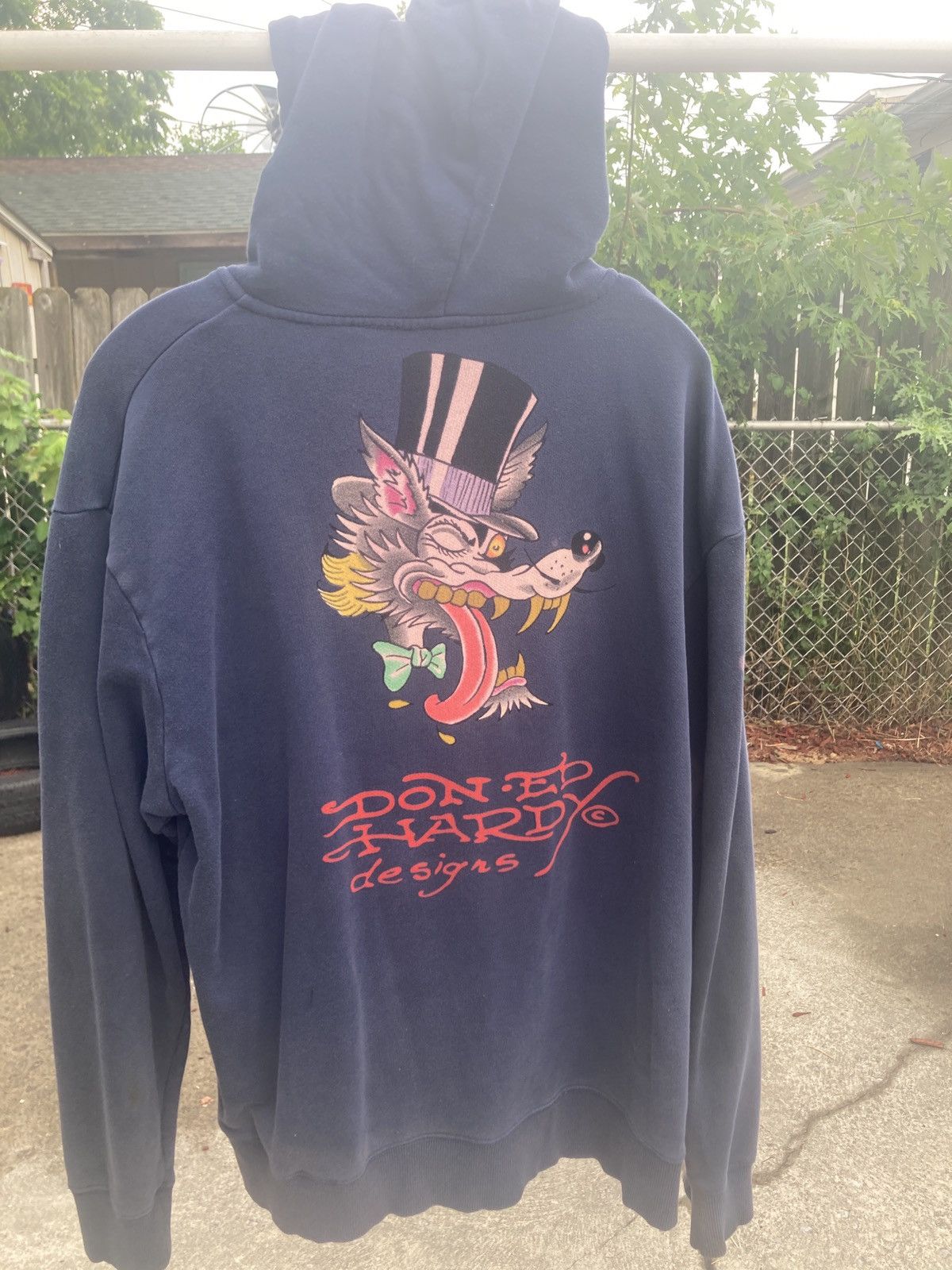 Ed Hardy Y2K Vintage Don Ed Hardy Tattoo Wolf Hoodie Size US XL / EU 56 / 4 - 4 Thumbnail