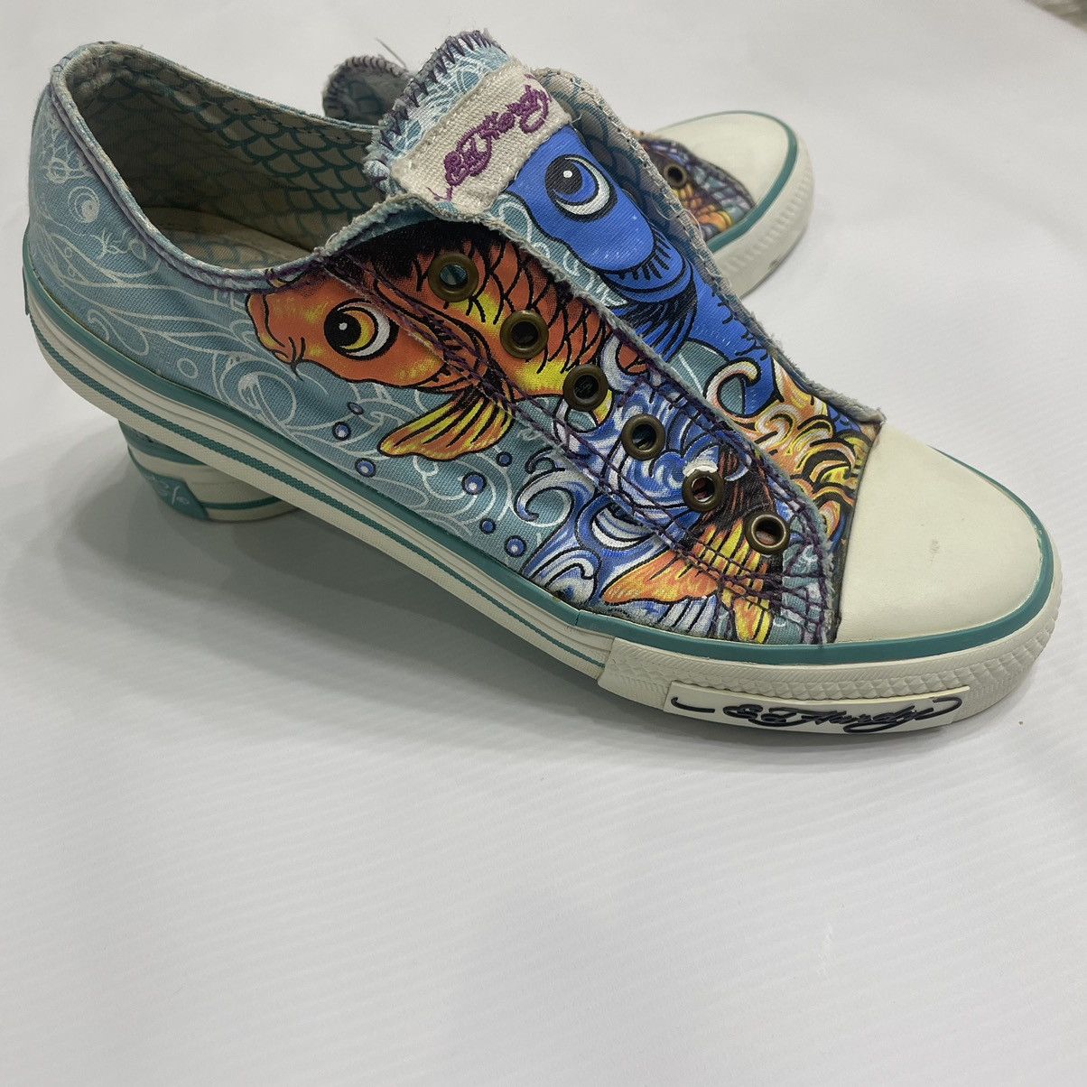 Christian Audigier × Ed Hardy × Vintage Vintage Ed Hardy Christian Audigier low top sneakers Size US 8 / IT 38 - 1 Thumbnail
