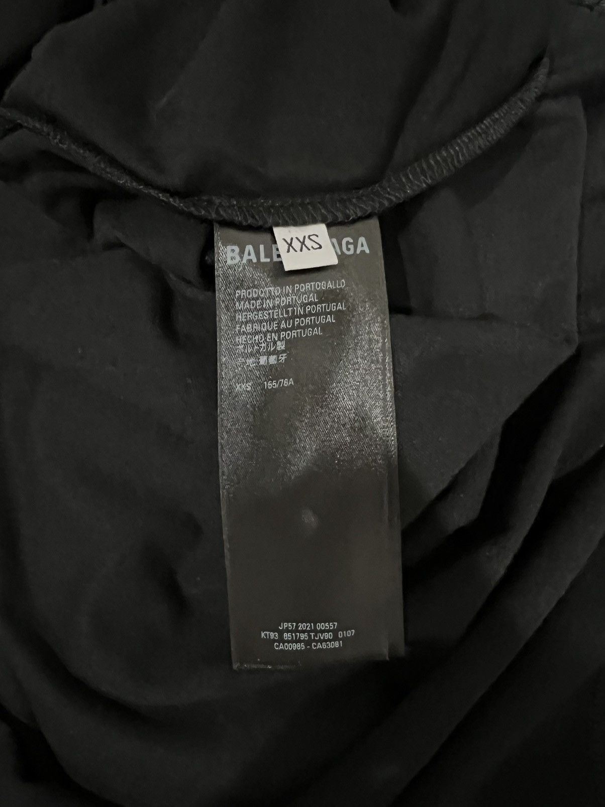 Balenciaga Oversized Couture Address Embroidered Logo Tee in Black Size US XXS / EU 40 - 6 Thumbnail