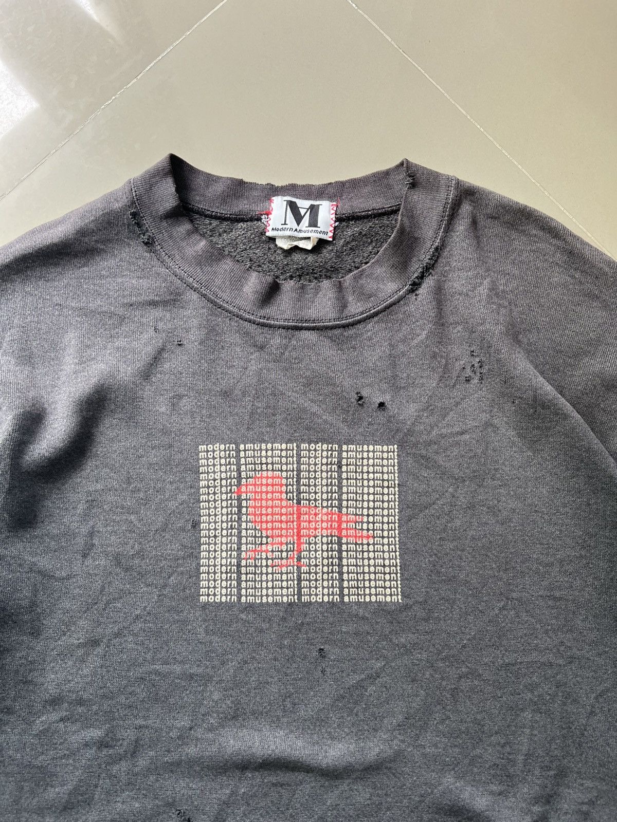 Vintage Faded Distressed Modern Amusement Crewneck Size US M / EU 48-50 / 2 - 2 Thumbnail