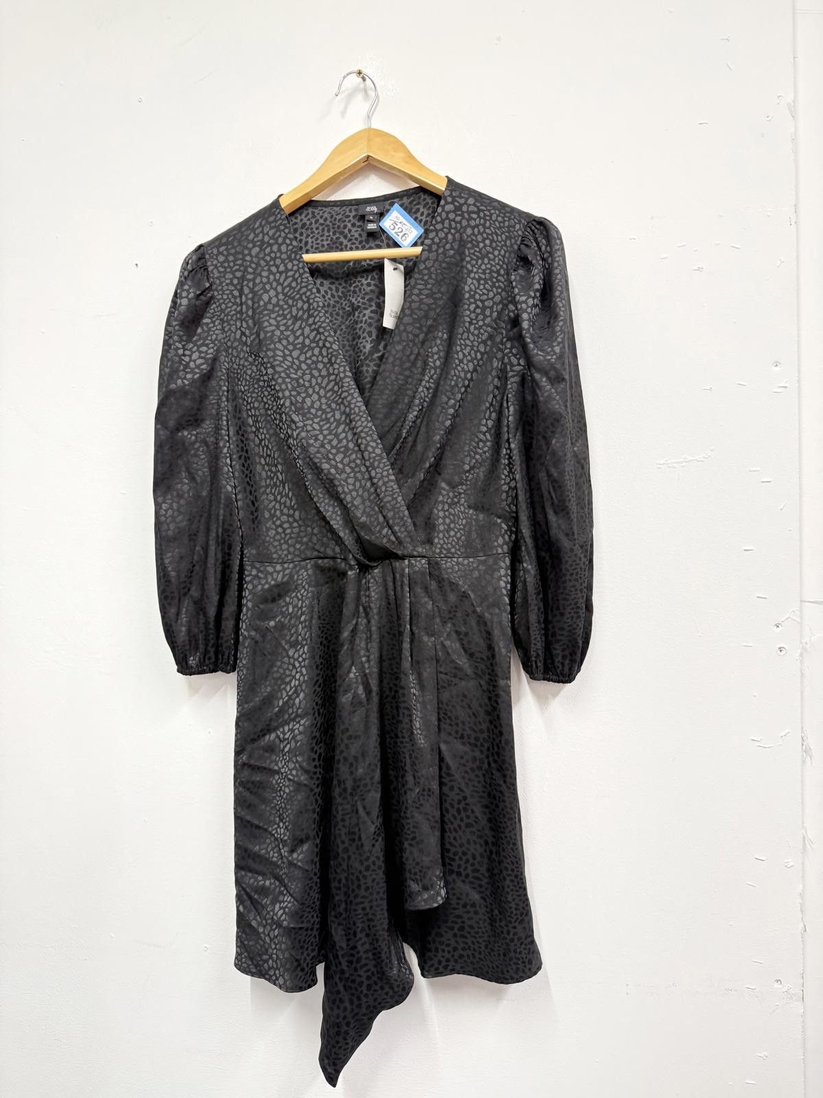 River Island River Island Black Satin Wrap Dress Size 10 Size M / US 6-8 / IT 42-44 - 1 Thumbnail