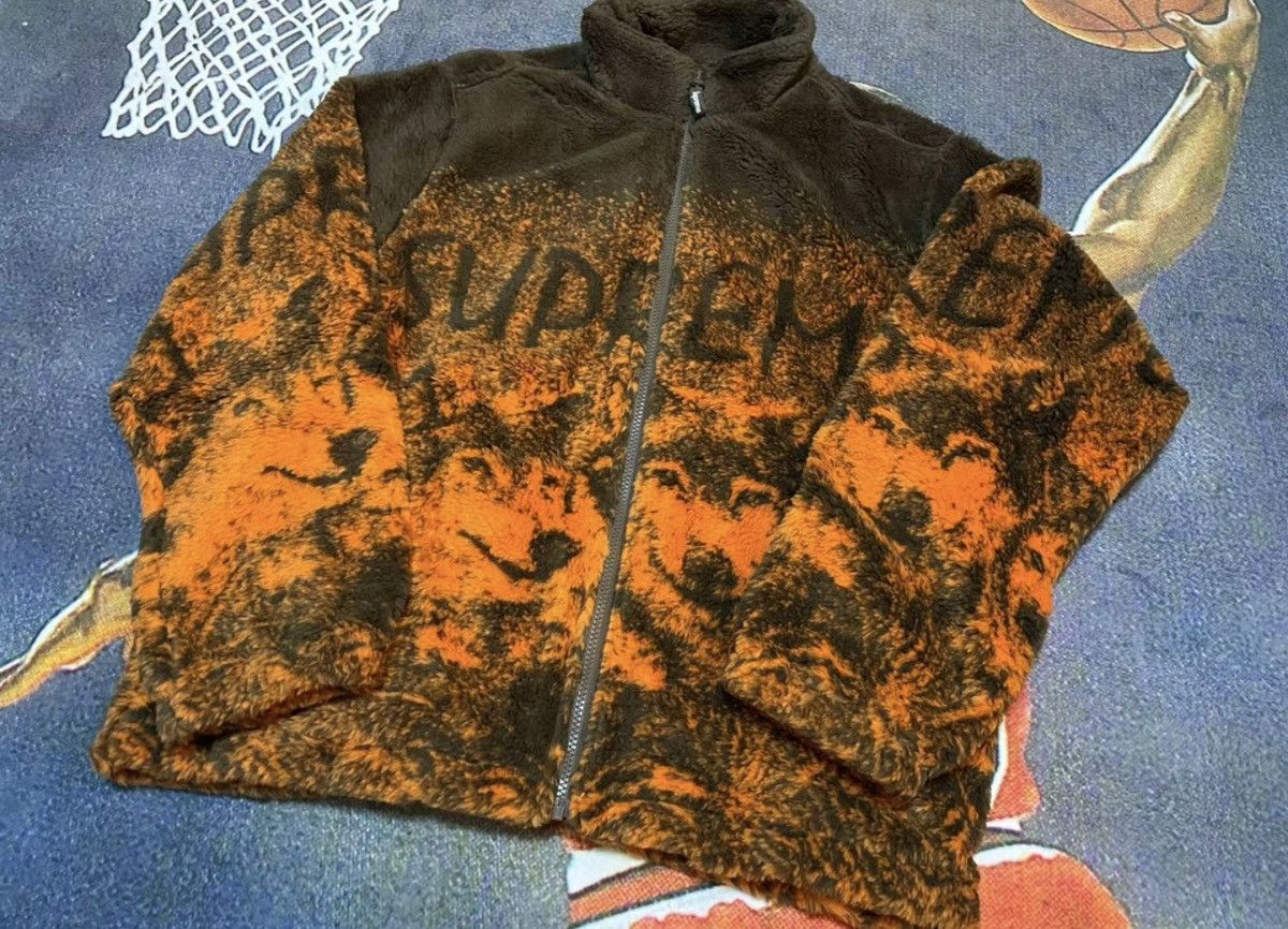 Supreme Supreme wolf fleece jacket orange Size US L / EU 52-54 / 3 - 1 Thumbnail