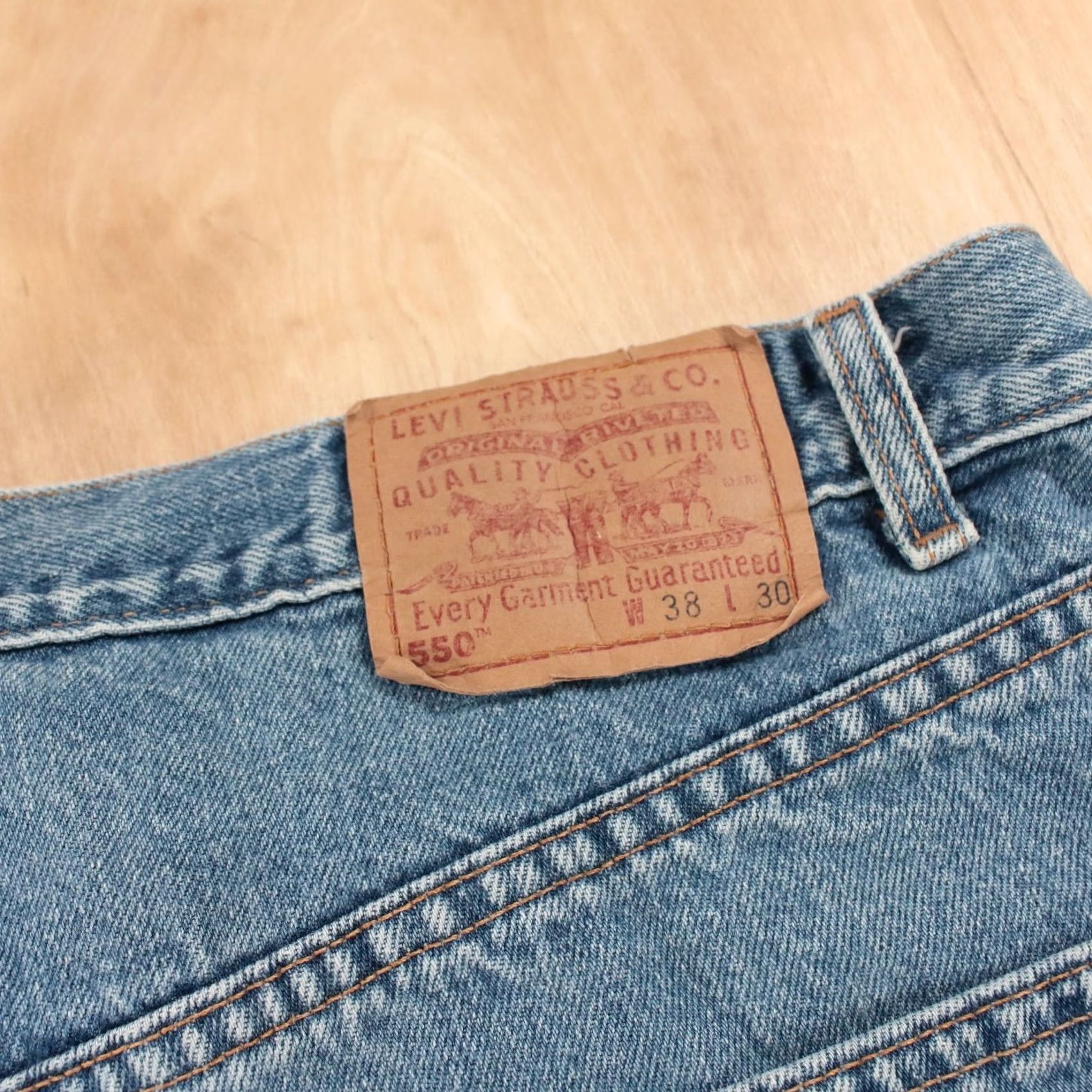 Levi's vtg LEVI'S 550 denim jeans 38x30 relaxed fit stonewash y2k made usa tag Size US 38 / EU 54 - 2 Thumbnail