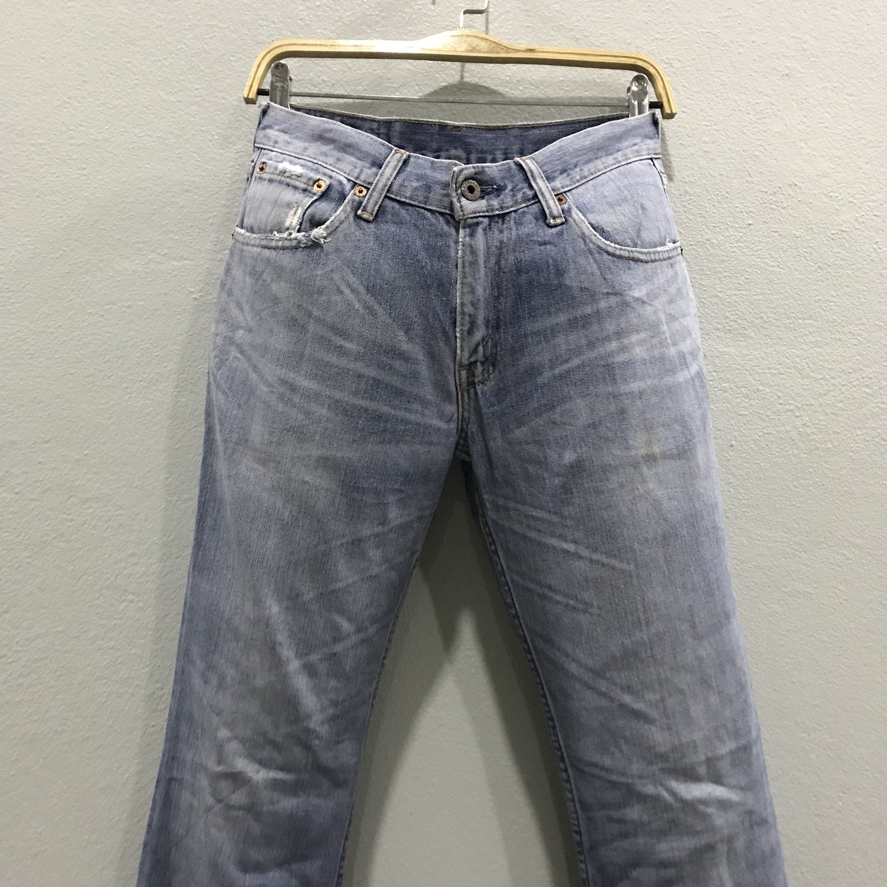 Levi's Vintage 90s Levi Strauss 557 Jeans Distressed Light Wash Size US 30 / EU 46 - 6 Thumbnail