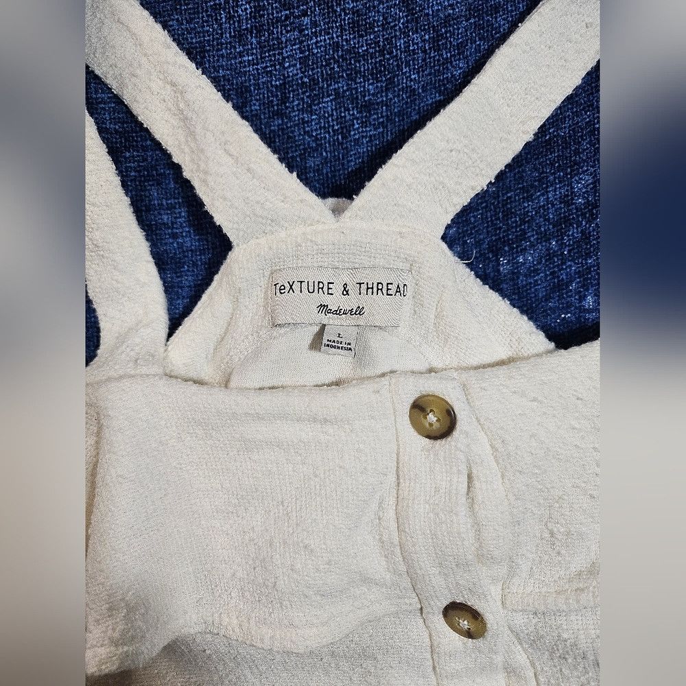 Madewell Madewell Texture & Thread Ruffle Tie Front Tank Terry Cloth Size L / US 10 / IT 46 - 5 Thumbnail
