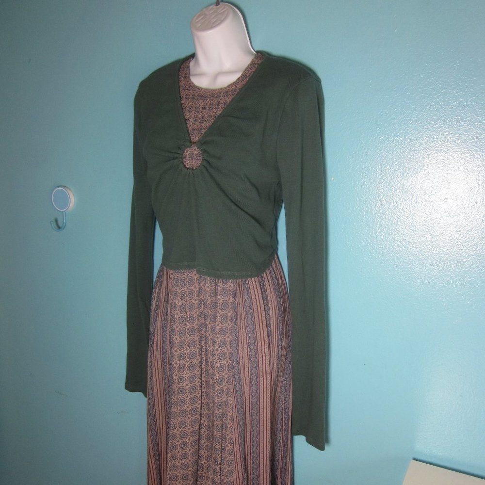 Free People Free People Green Cropped Tee Long Sleeve Womens Cotton Top Size XL Size XL / US 12-14 / IT 48-50 - 6 Thumbnail