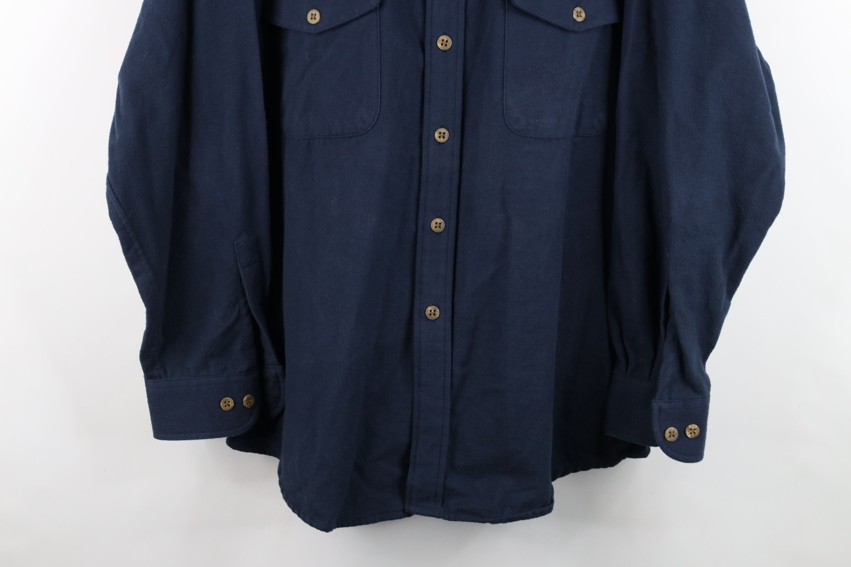 Vintage Vintage 90s Streetwear Cloth Collared Button Shirt Blue Size US L / EU 52-54 / 3 - 3 Thumbnail