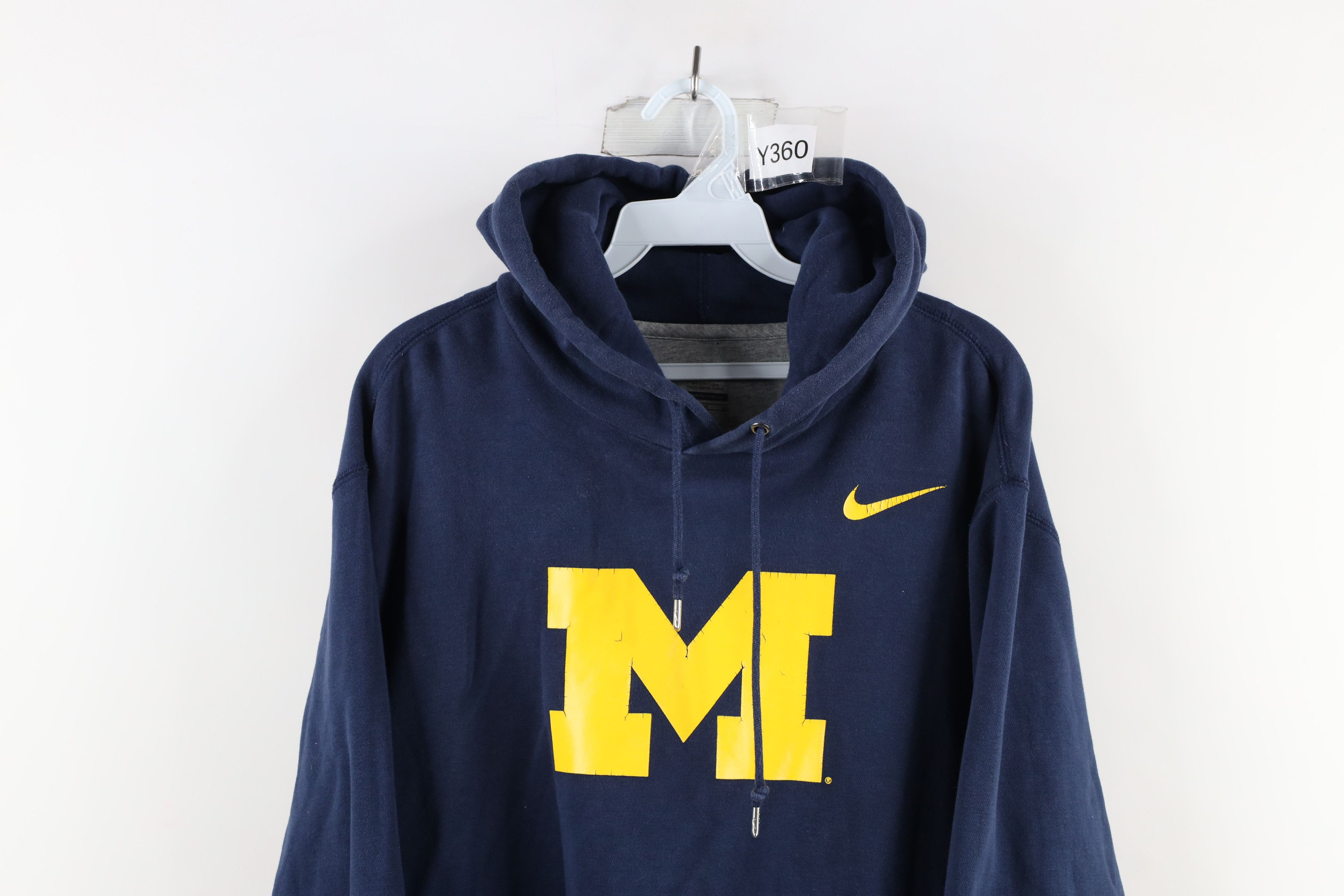 Nike × Vintage Vintage Nike University of Michigan M Hoodie Sweatshirt Size ONE SIZE - 2 Thumbnail