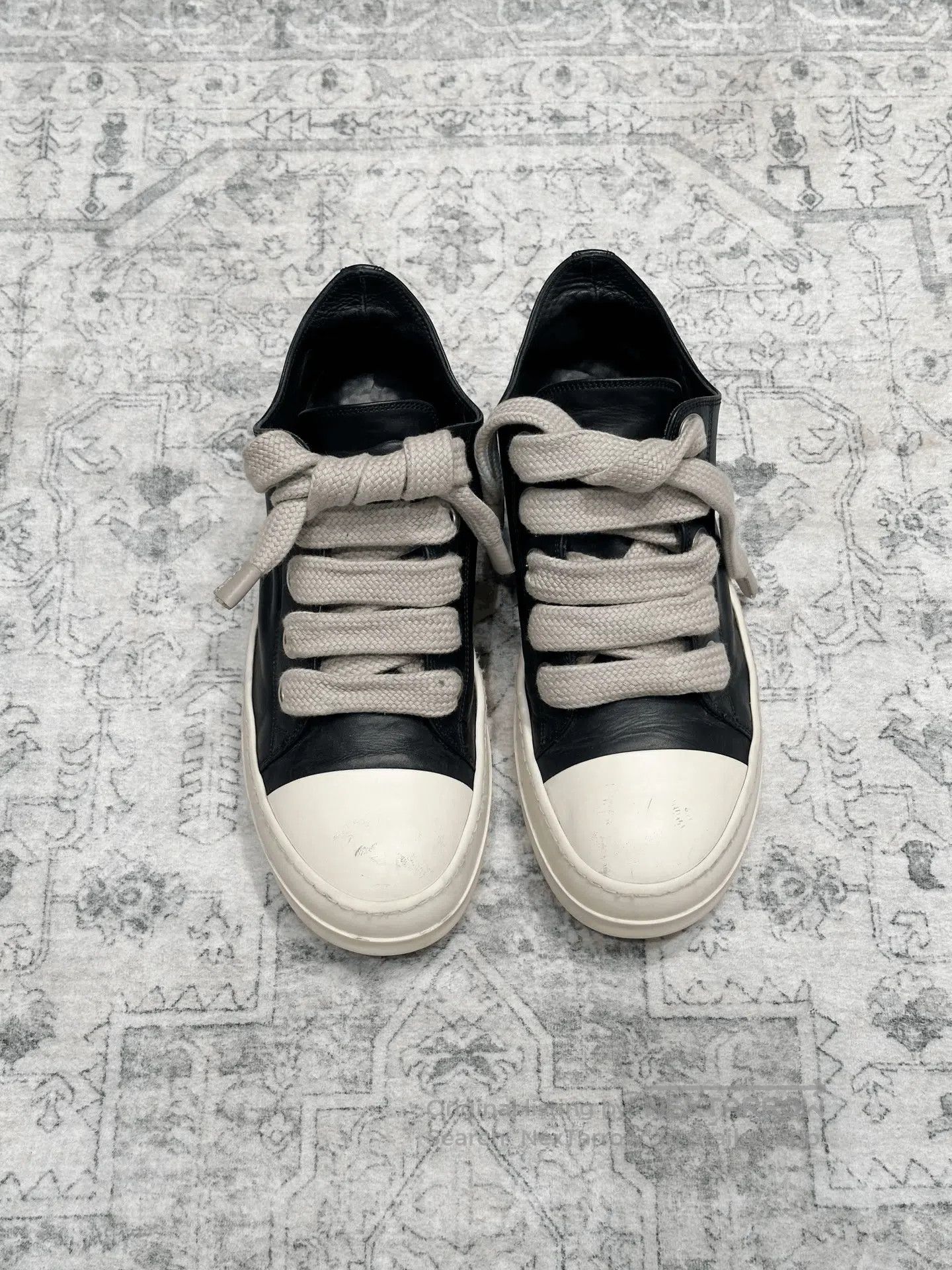 Rick Owens Rick Owens Leather Low-Top Thick Laces. Size US 9 / EU 42 - 2 Thumbnail