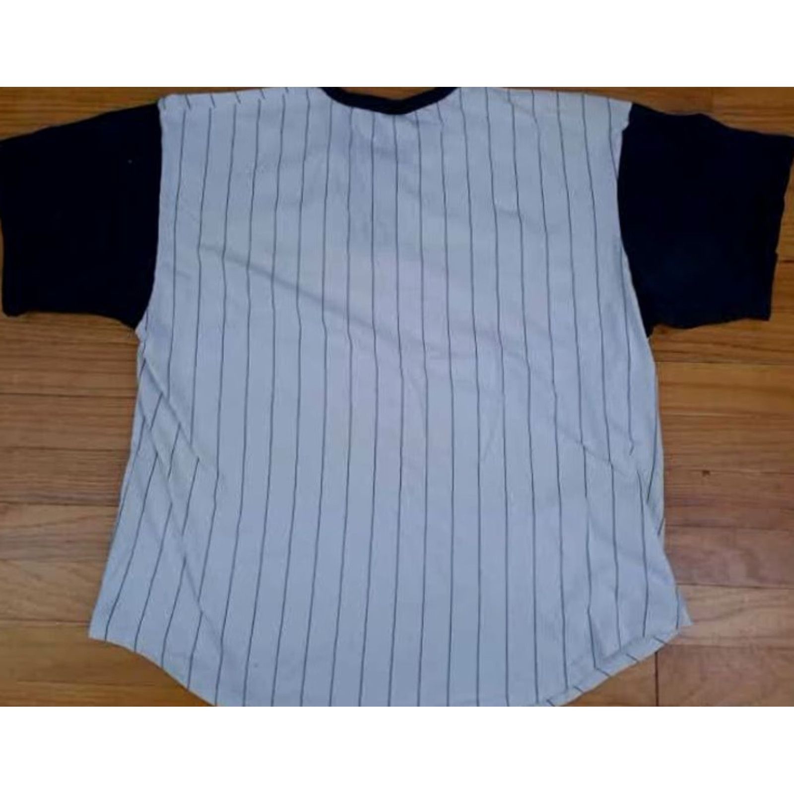 Vintage Badger T-Shirt Shirt XL White Striped 1/4 Button Baseball Jersey V-Neck Mens Sports Regular Cotton Jersey Short Sleeve Size US XL / EU 56 / 4 - 5 Thumbnail
