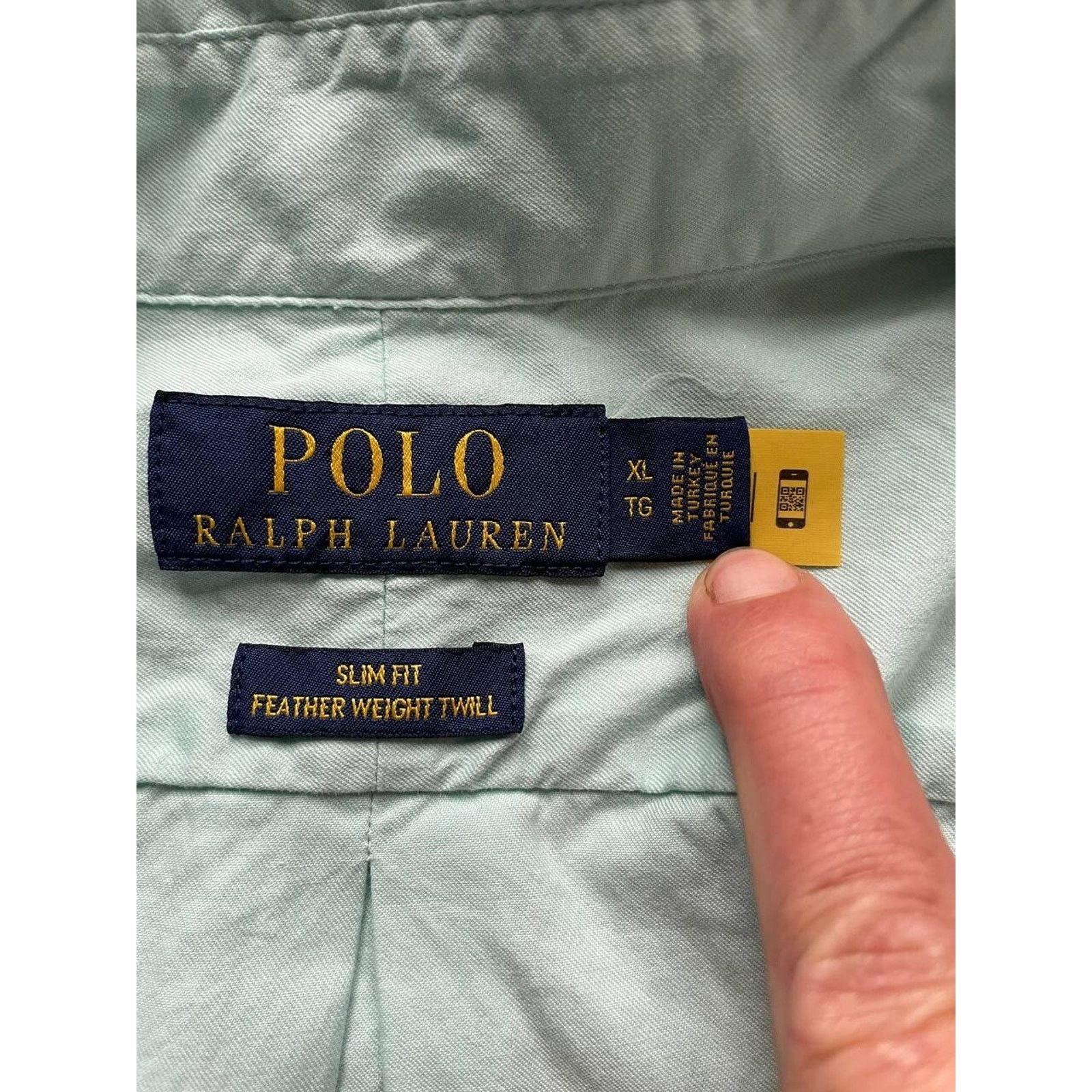 Ralph Lauren Vintage Polo Ralph Lauren Shirt Mint Pink Logo XL Slim Fit Size US XL / EU 56 / 4 - 8 Thumbnail
