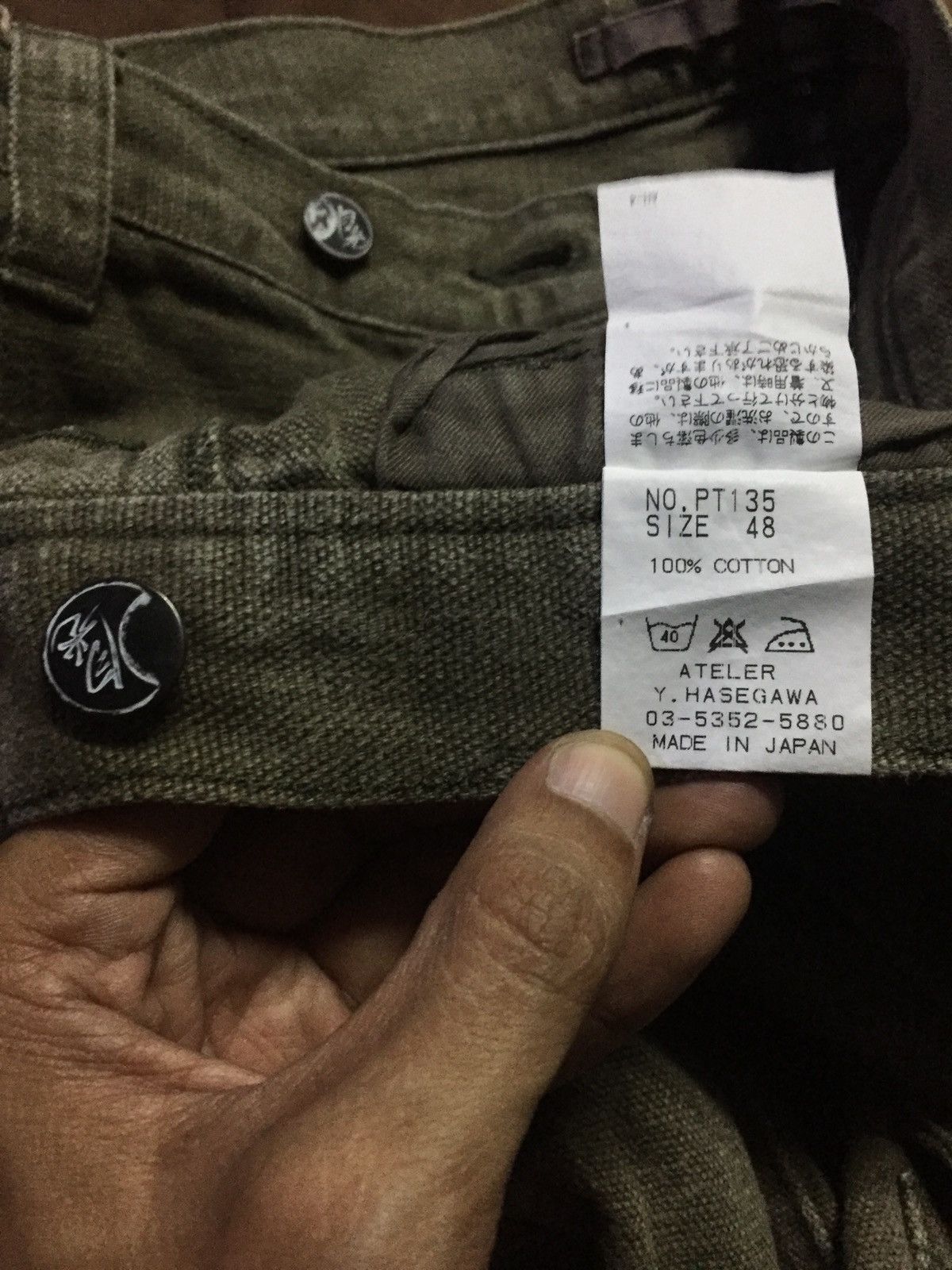 Japanese Brand × Le Grande Bleu (L.G.B.) Japanese Brand Dusty Olive Snap Button Cargo Pants Size US 34 / EU 50 - 8 Thumbnail