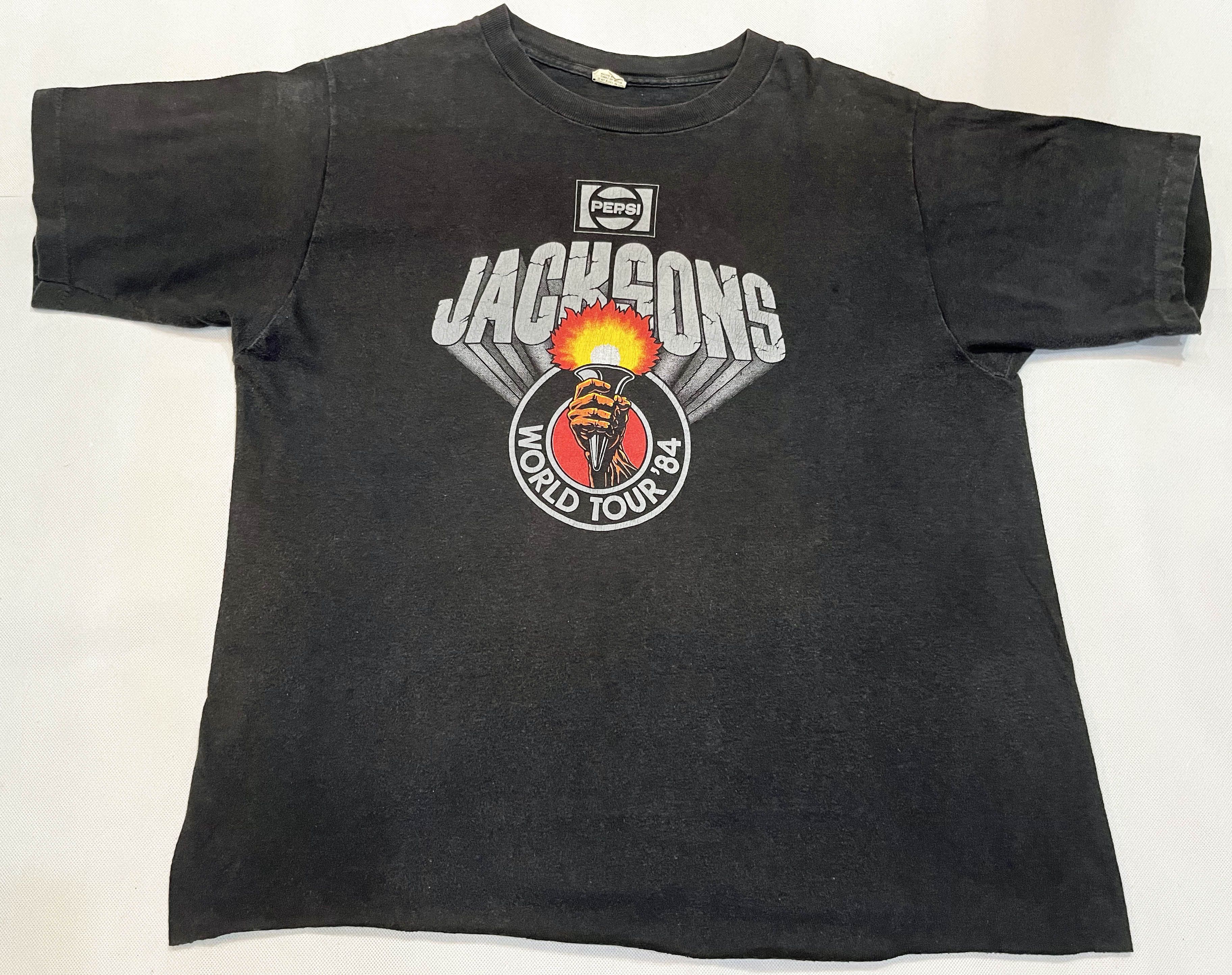 Vintage Vintage Screen Stars Jacksons World Tour 1984 T-Shirt Size US XL / EU 56 / 4 - 1 Thumbnail