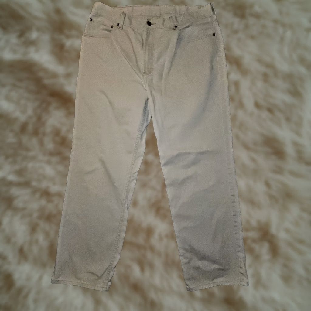Vintage VINTAGE L.L. BEAN Jeans Straight Men's 38x32 Denim Cotton Cream Distressed Outdoor Casual Logo 90s Mens Size US 38 / EU 54 - 1 Thumbnail