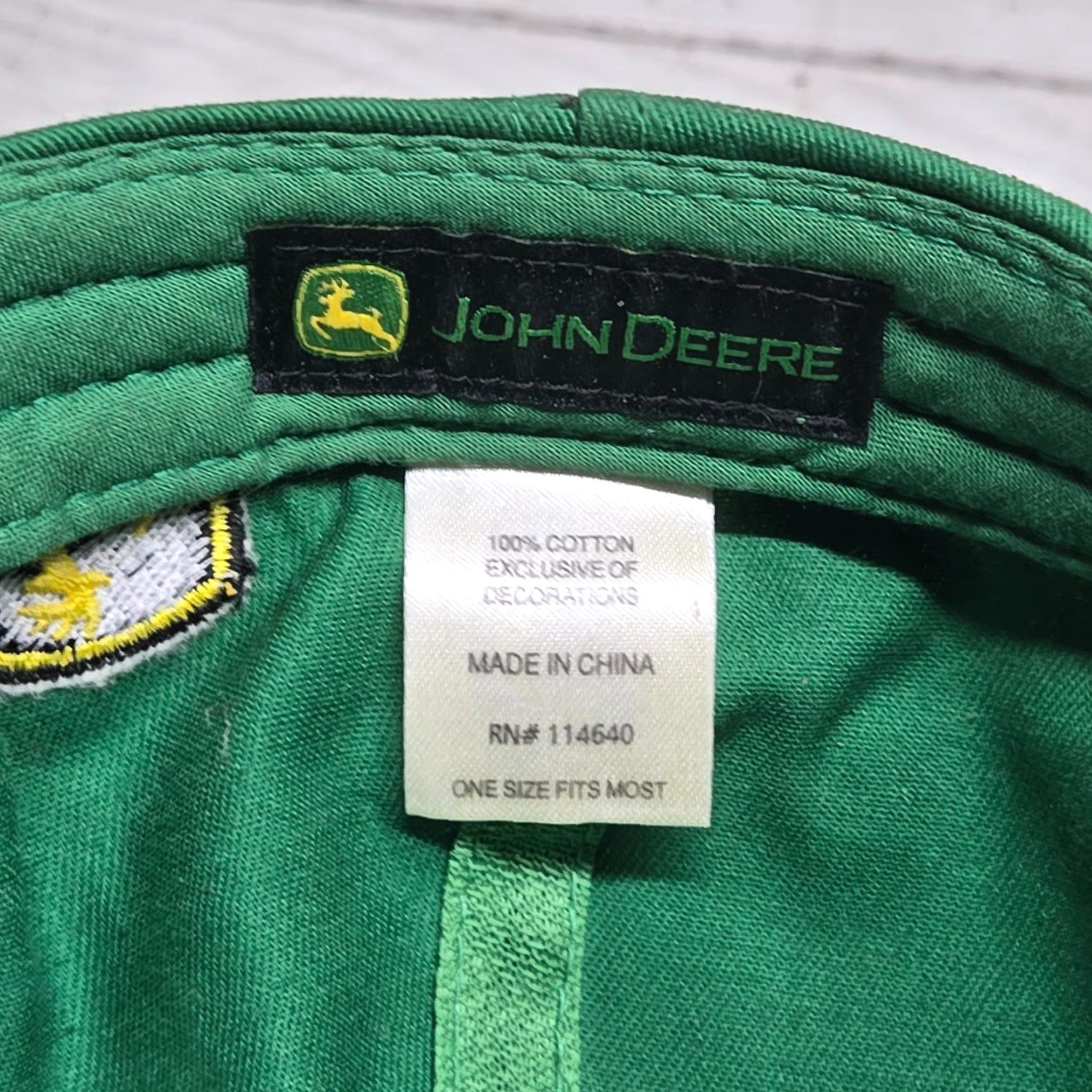 John Deere John Deere Hat Cap Green Adult Adjustable Nylon Baseball Cap Farming Mens Strapback Soccer? Size ONE SIZE - 6 Thumbnail