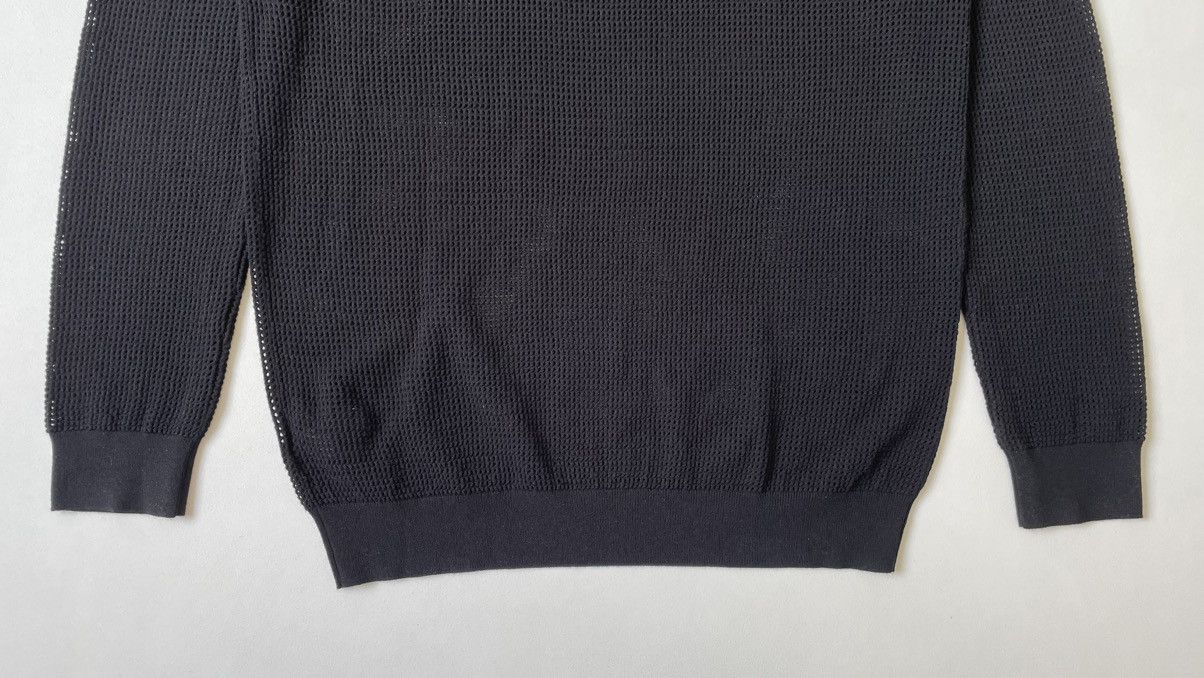 Dries Van Noten Black Tech Mesh Knit Sweater Size US L / EU 52-54 / 3 - 16 Thumbnail