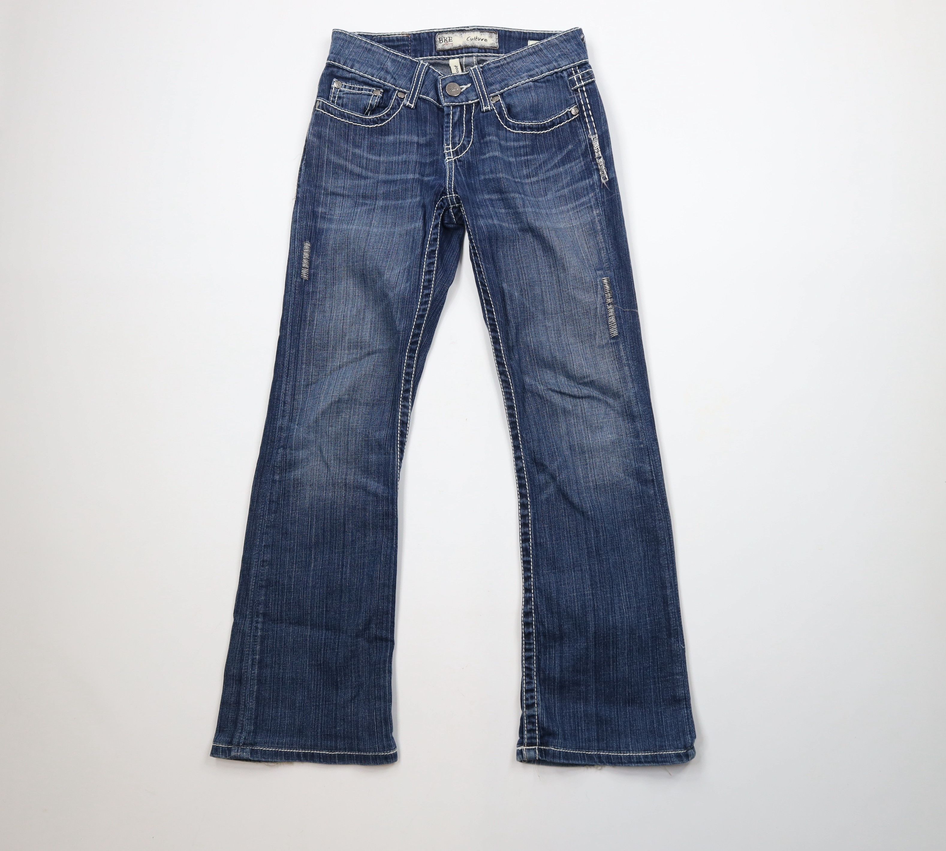 Vintage Buckle BKE Thick Stitch Culture Bootcut Flared Denim Jeans Size 25" / US 0 / IT 36 - 1 Thumbnail