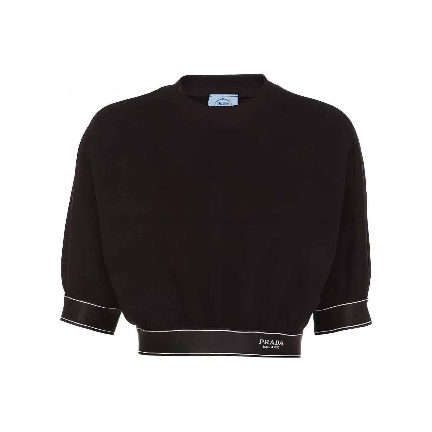 Prada Prada Logo Hem Short Sleeve Top Size M Size M / US 6-8 / IT 42-44 - 1 Thumbnail