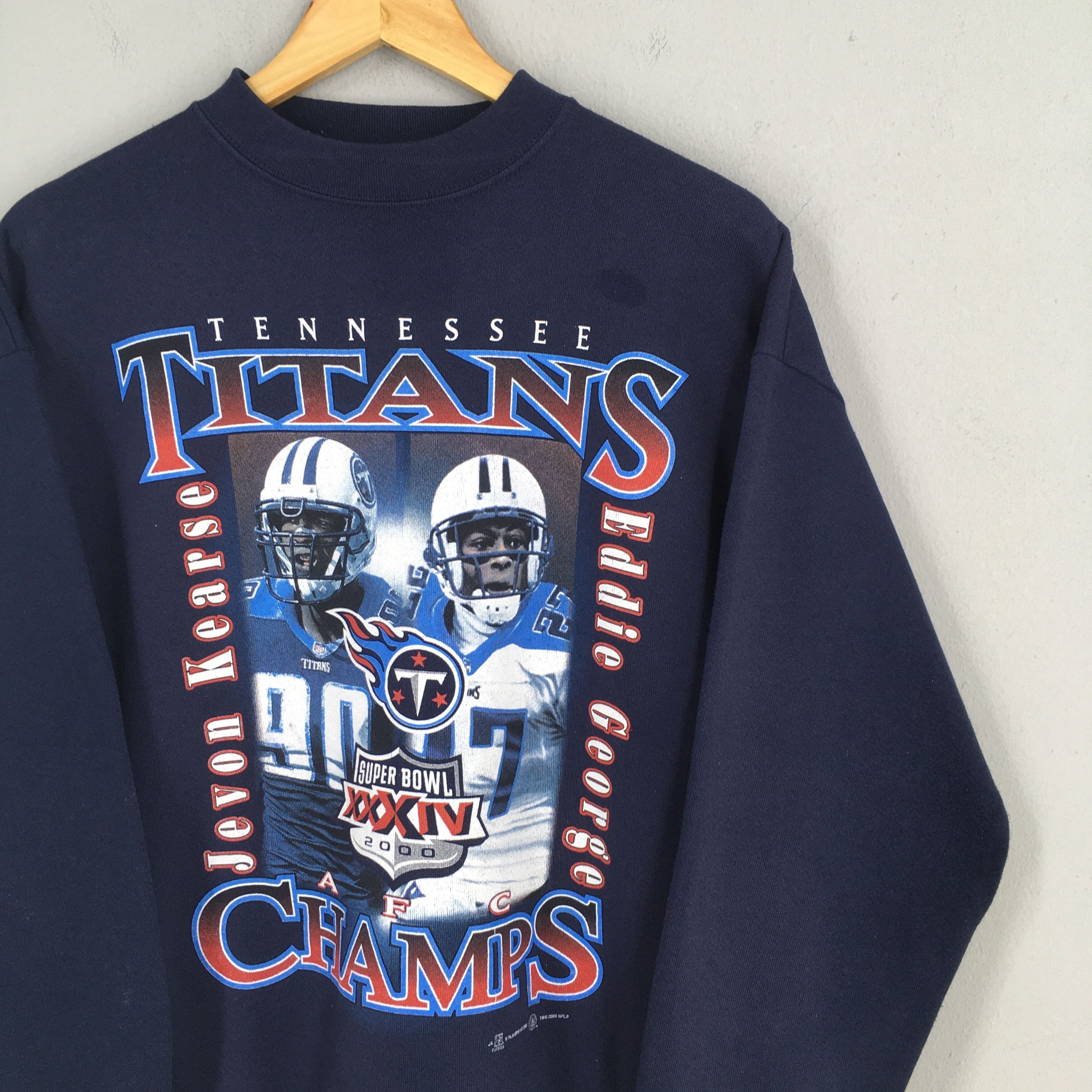 NFL Vintage Tennessee Titans NFL Blue Sweatshirt Large Size US L / EU 52-54 / 3 - 2 Thumbnail