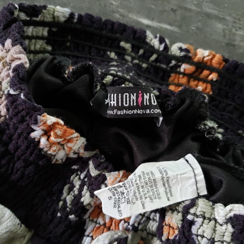 Fashion Nova Black Orange Floral Fashion Nova Short Size 28" / US 6 / IT 42 - 3 Thumbnail