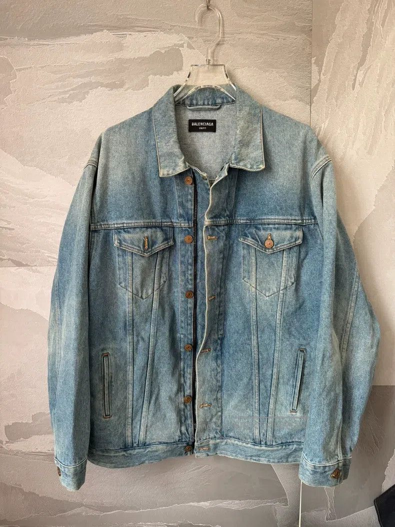 Balenciaga Balenciaga Side Zip Double-Button Denim Jacket Size US XS / EU 42 / 0 - 1 Thumbnail