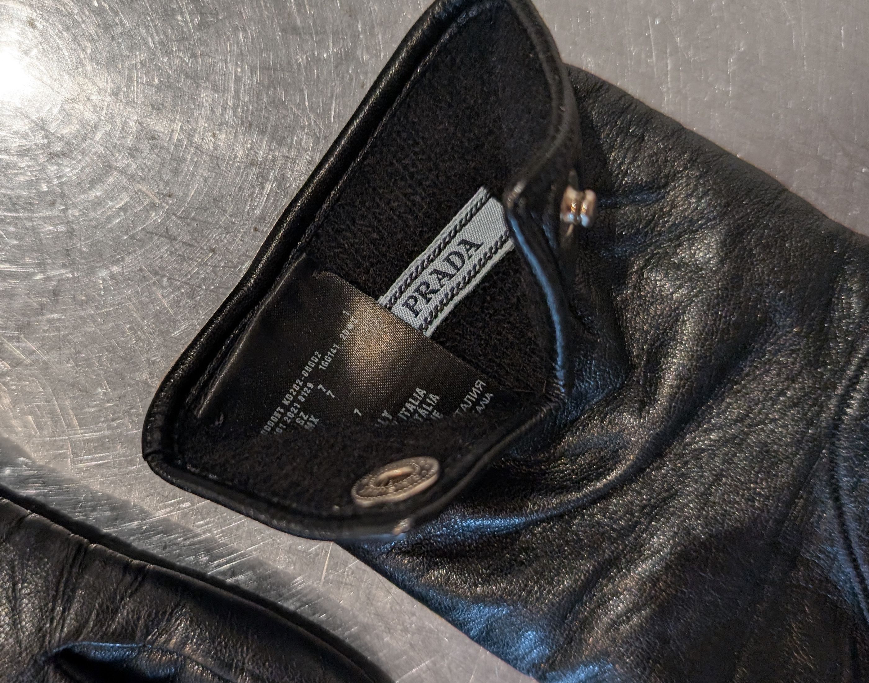 Prada FW21 Black leather gloves with pocket Size ONE SIZE - 4 Thumbnail