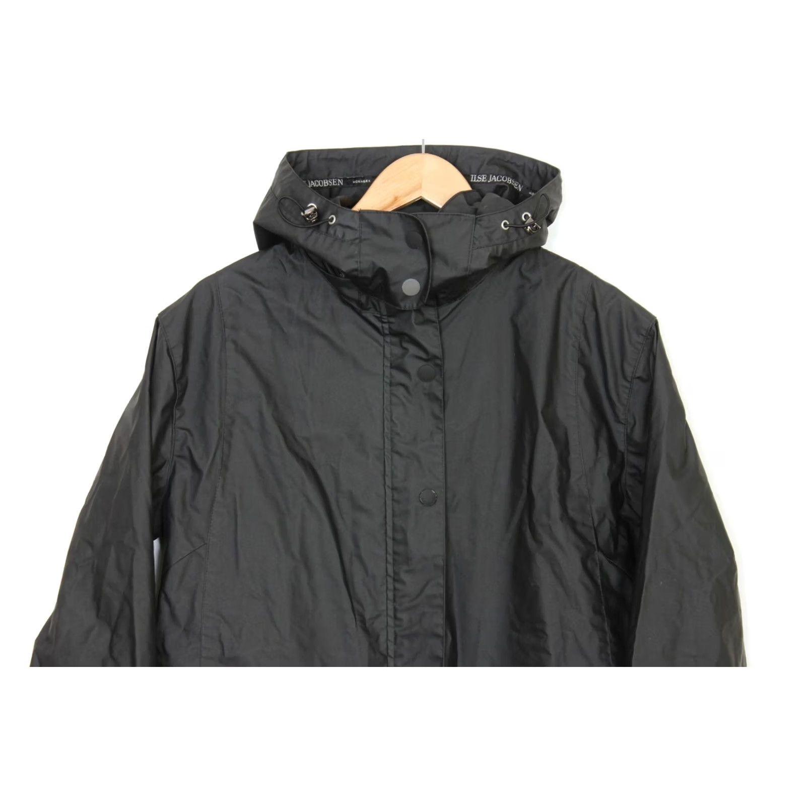 Ilse Jacobsen ILSE JACOBSEN RAINCOAT Hooded Jacket Women Size M PVC Coated MJ2219 Size M / US 6-8 / IT 42-44 - 3 Thumbnail