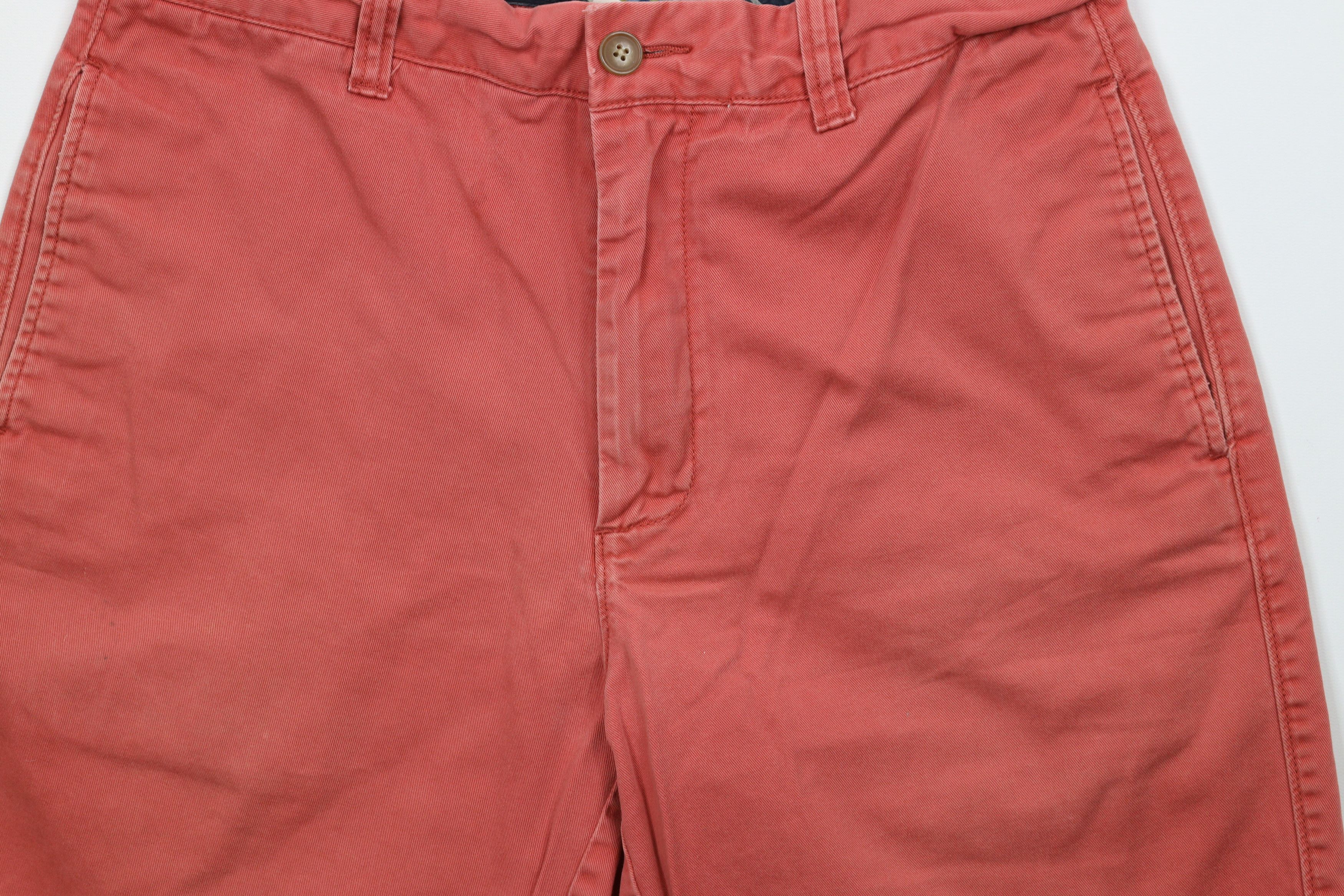 J.Crew × Vintage Vintage J Crew Distressed Above Knee Cotton Chino Shorts Red Size US 32 / EU 48 - 3 Thumbnail