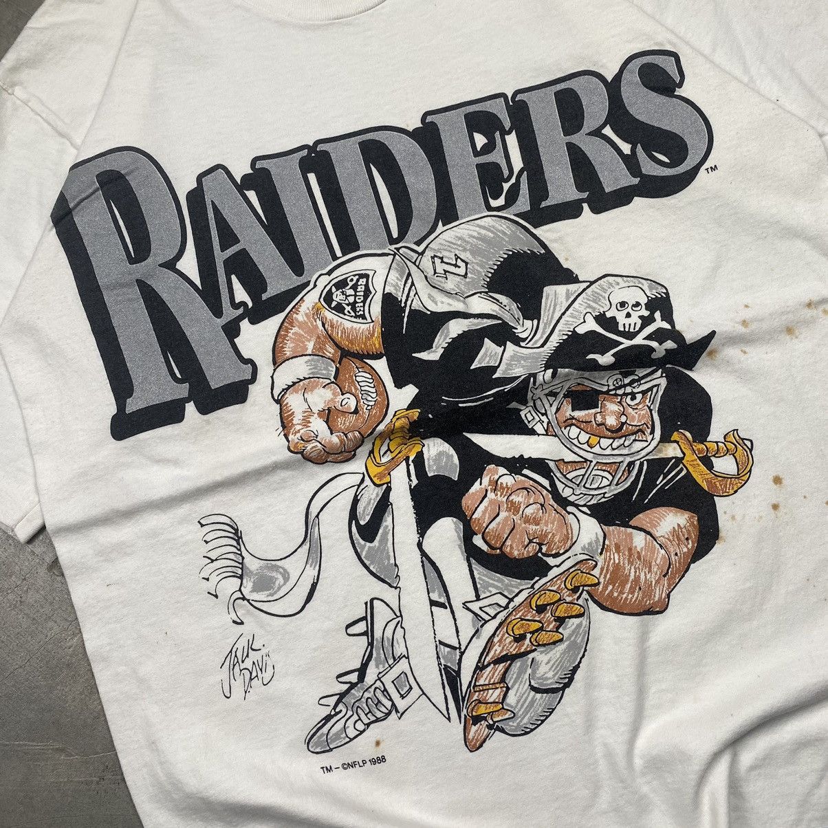 NFL Grail 1988 NFL Raiders Jack Davis Tee Size US M / EU 48-50 / 2 - 2 Thumbnail