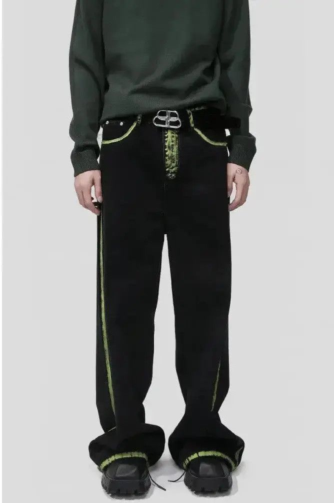 Japanese Brand Baggy loose jeans wide leg fashion streetwear pants Size US 30 / EU 46 - 2 Thumbnail