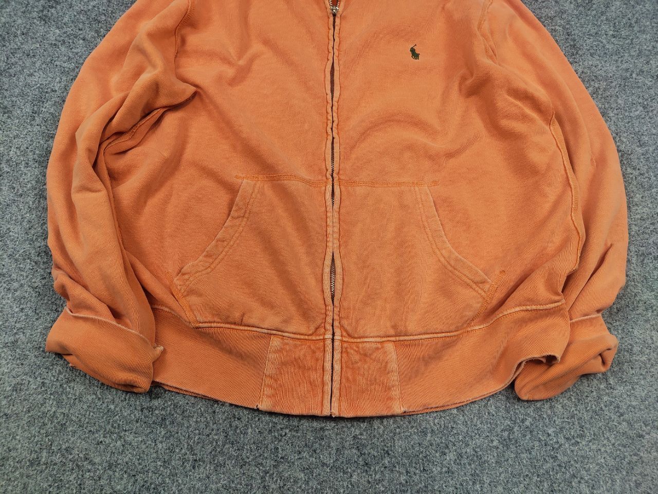 Polo Ralph Lauren Vintage 90's Polo Ralph Lauren RRL Zip Orange Faded Hoodie Size US L / EU 52-54 / 3 - 5 Thumbnail